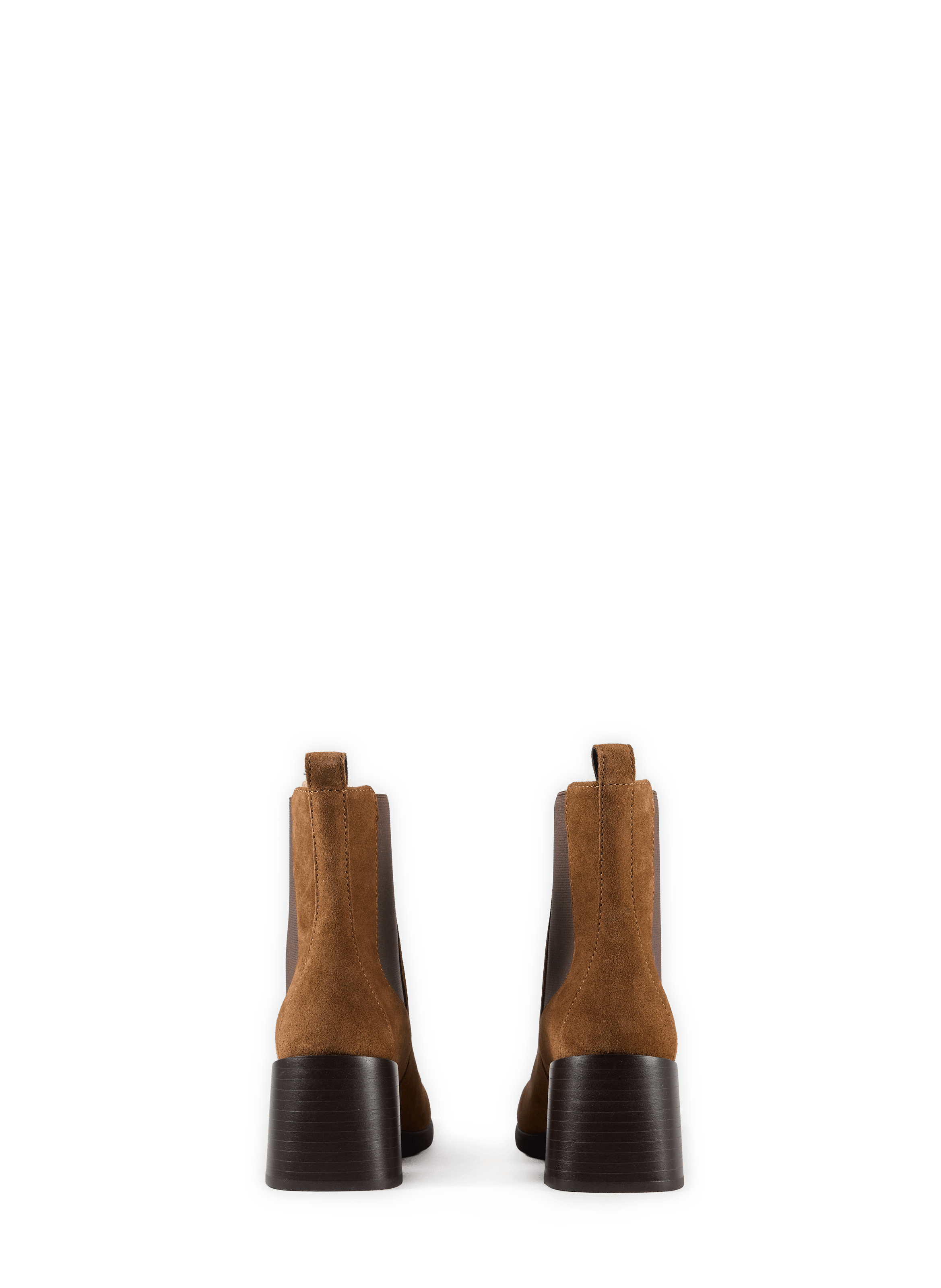 Mixed leather ankle boots GEOX Brown