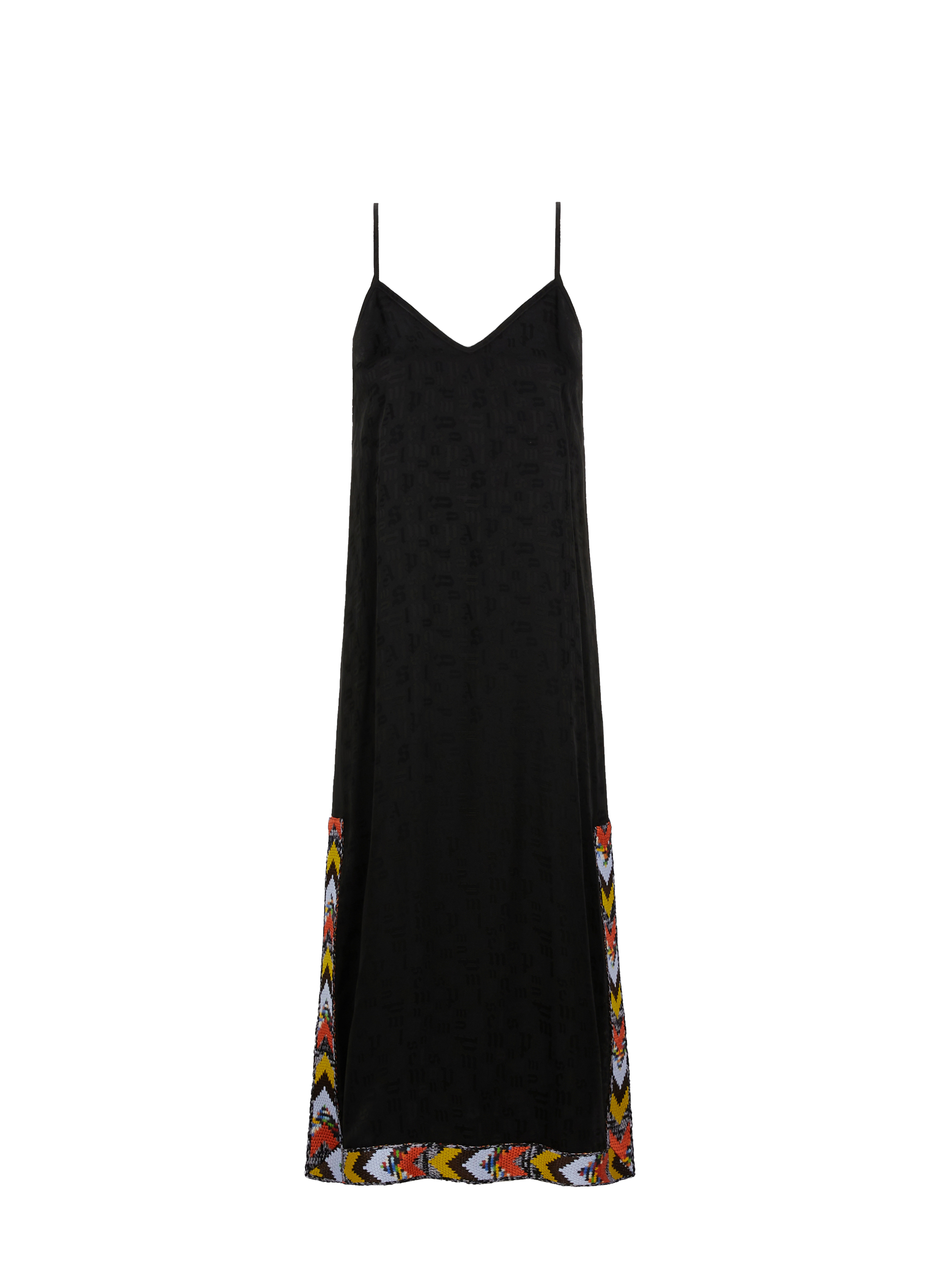 Robe évasée à logo imprimé