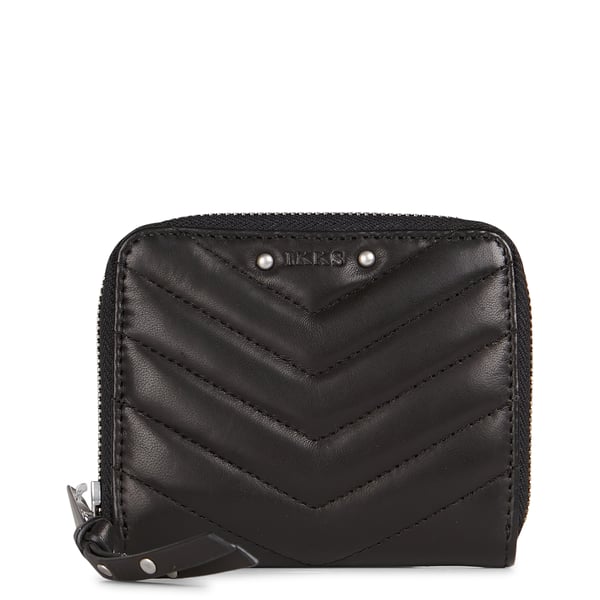 Portefeuille matelassé en cuir