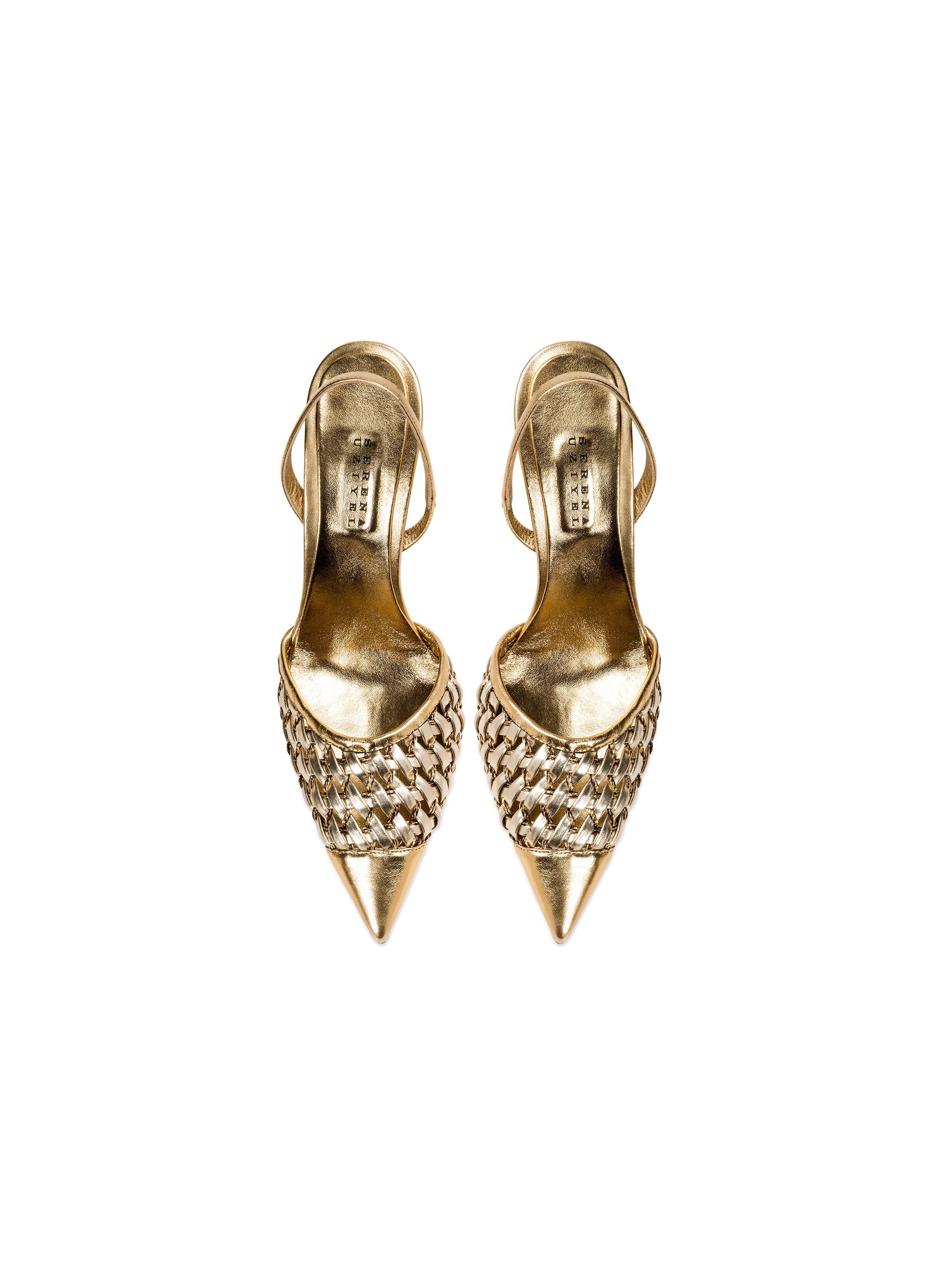 Escarpin à talon haut sahara almeria avec cheville Doré