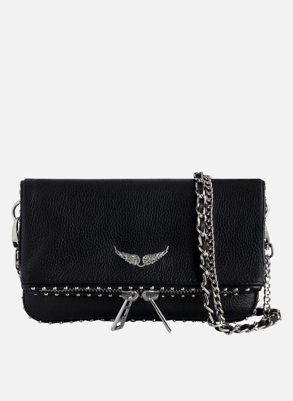 Pochette en cuir rock nano Noir by ZADIG&VOLTAIRE ZADIG&VOLTAIRE Pochette en cuir rock nano Noir