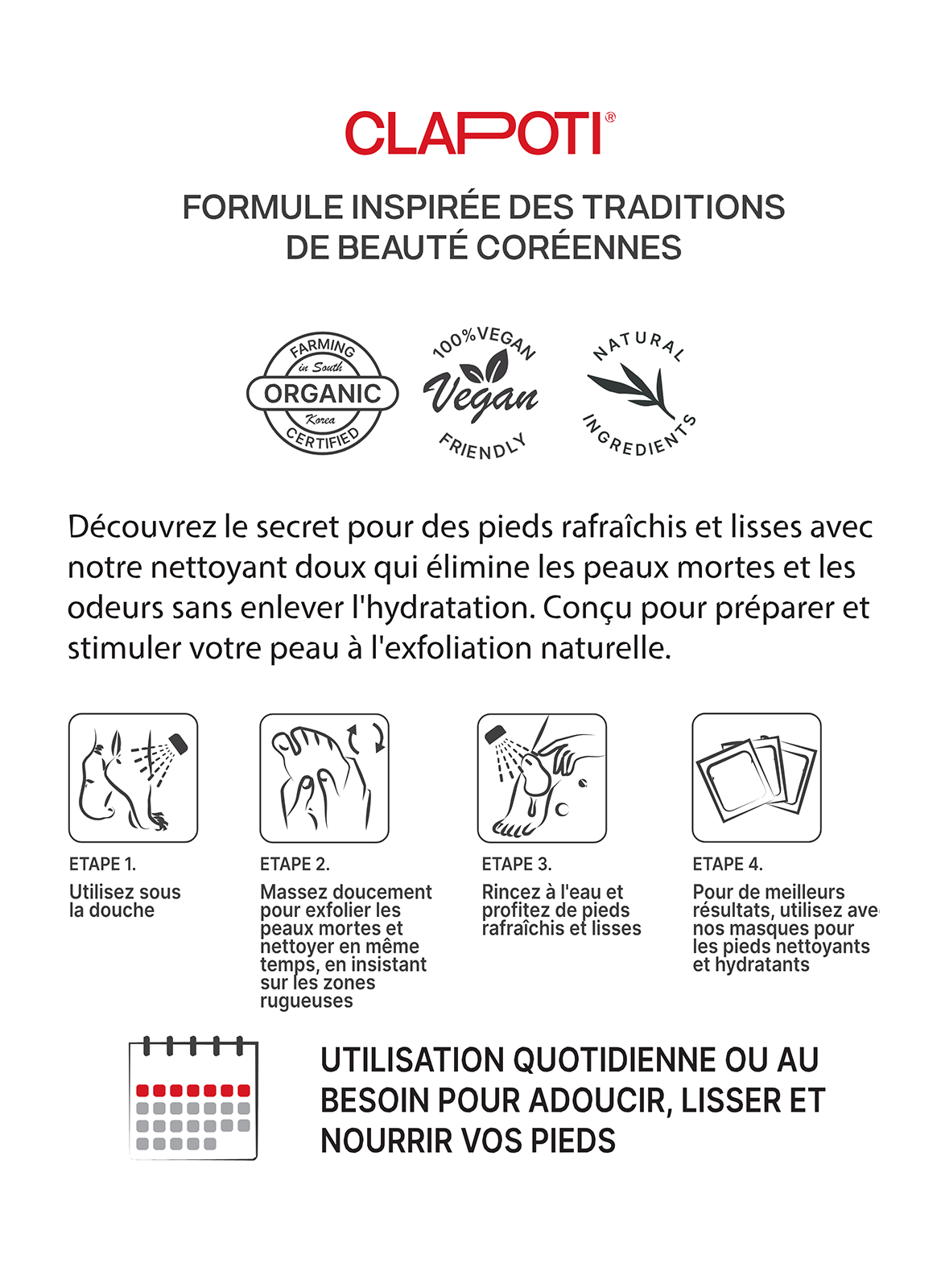 Clapoti Exfoliating Moisturizing Scrub Natural Korean Lemon CLAPOTI No color