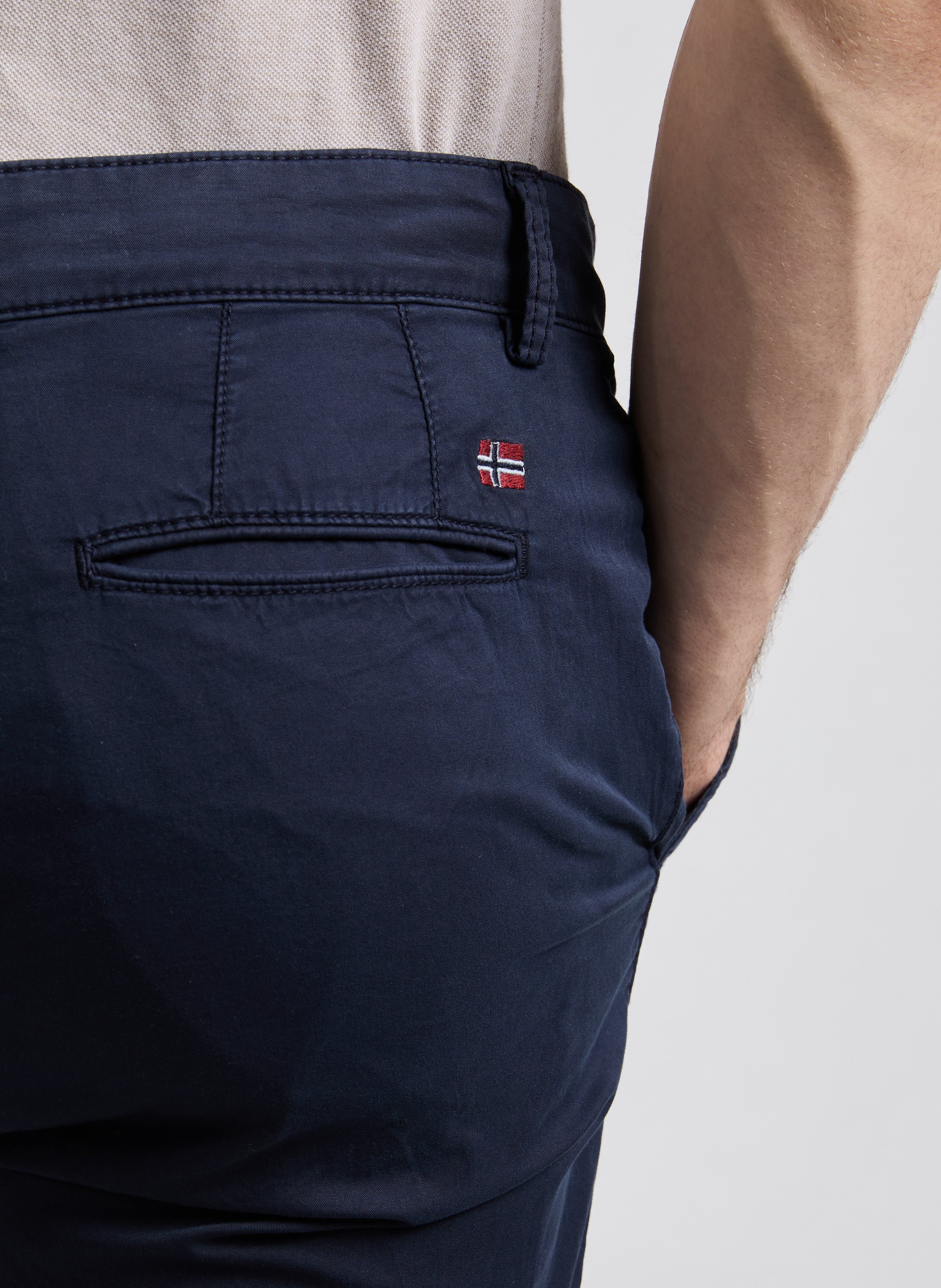 Pantalon en coton NAPAPIJRI Bleu