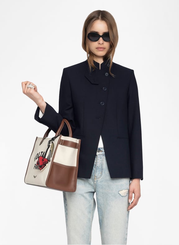 Blazer col montant verysa Bleu by ZADIG&VOLTAIRE ZADIG&VOLTAIRE Blazer col montant verysa Bleu