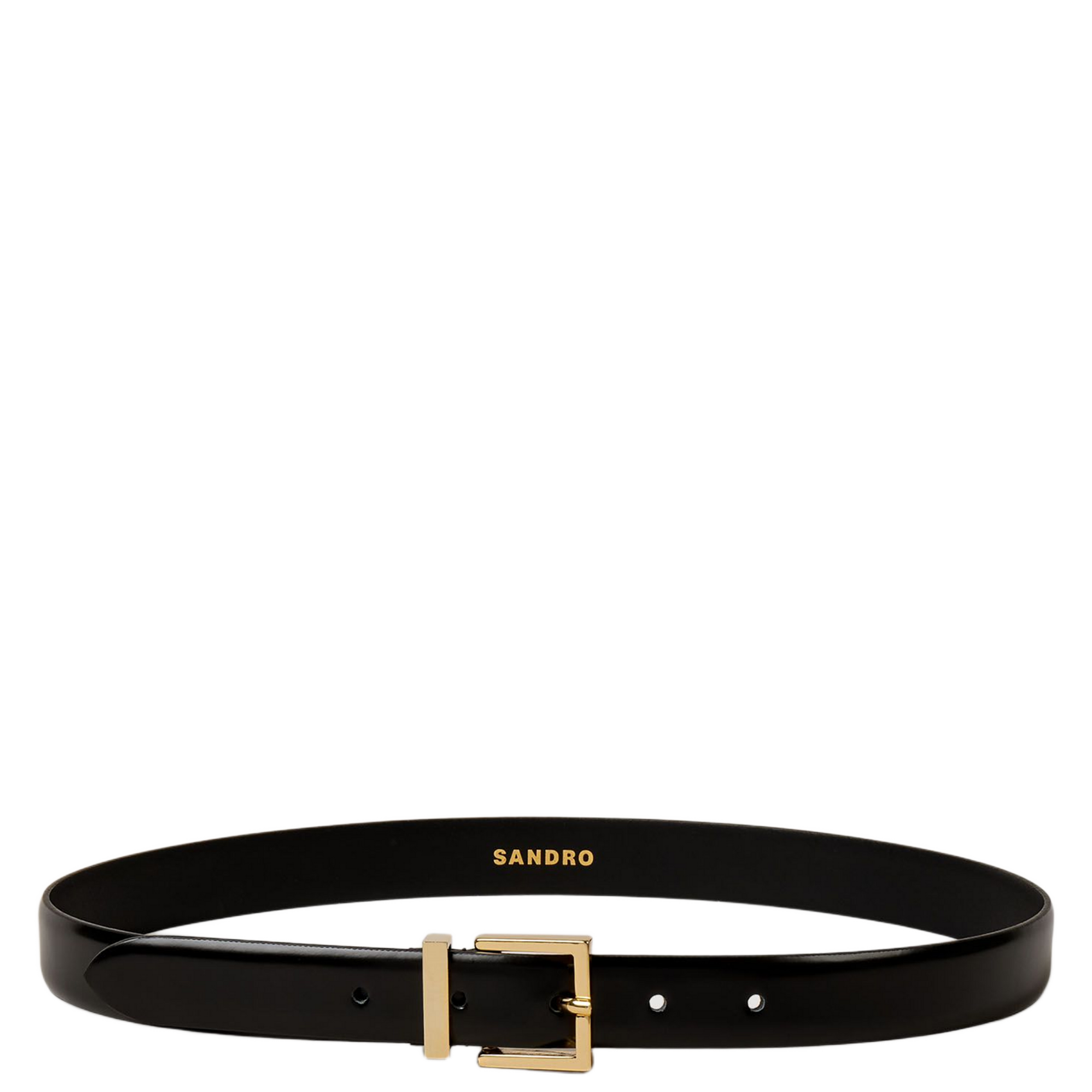 Ceinture à boucle en cuir SANDRO Noir