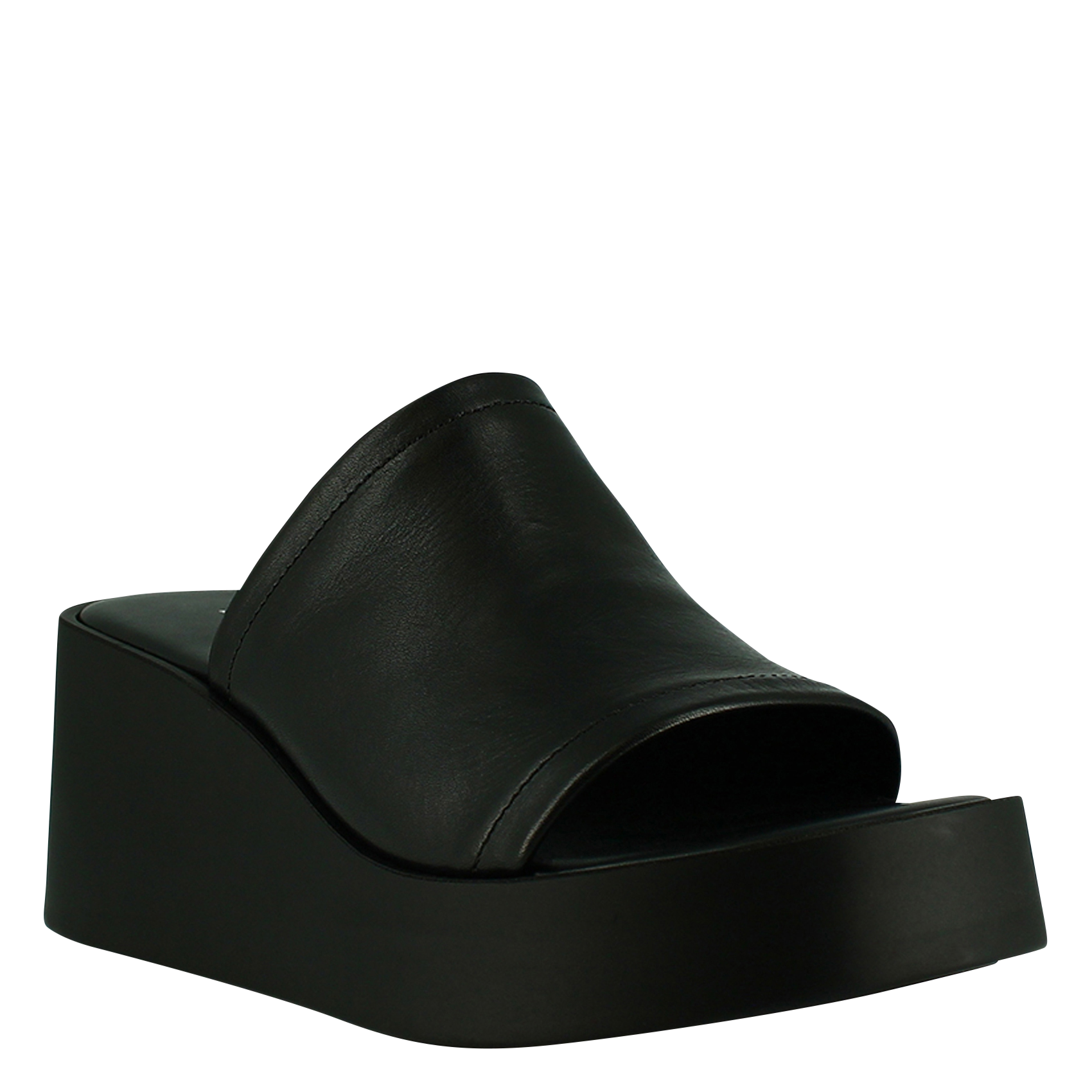 Mules compensées en cuir eugene JONAK Noir