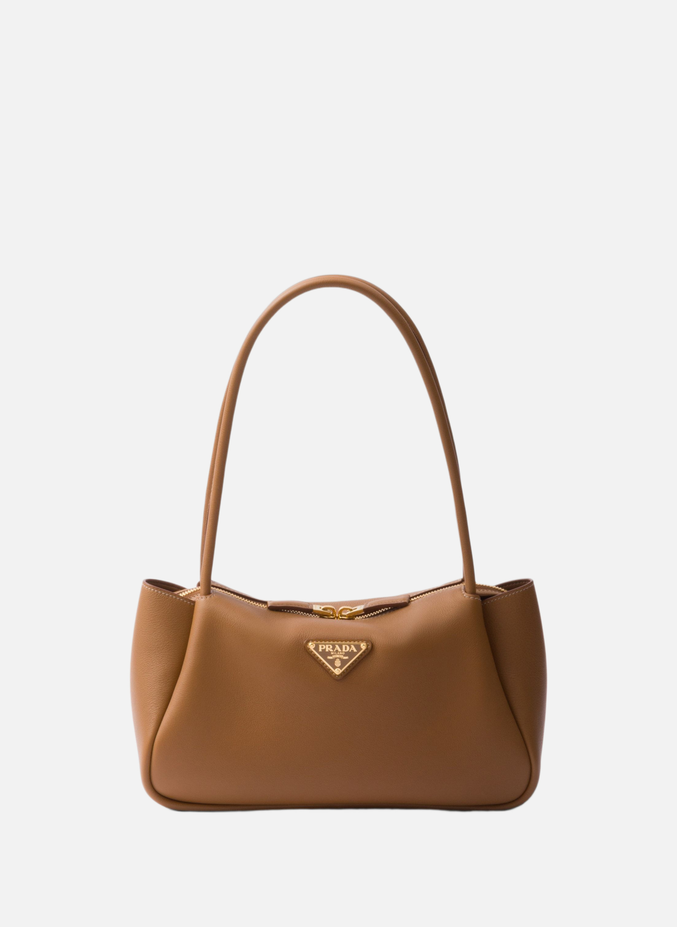 Sac à bandoulière prada darling en cuir PRADA Marron