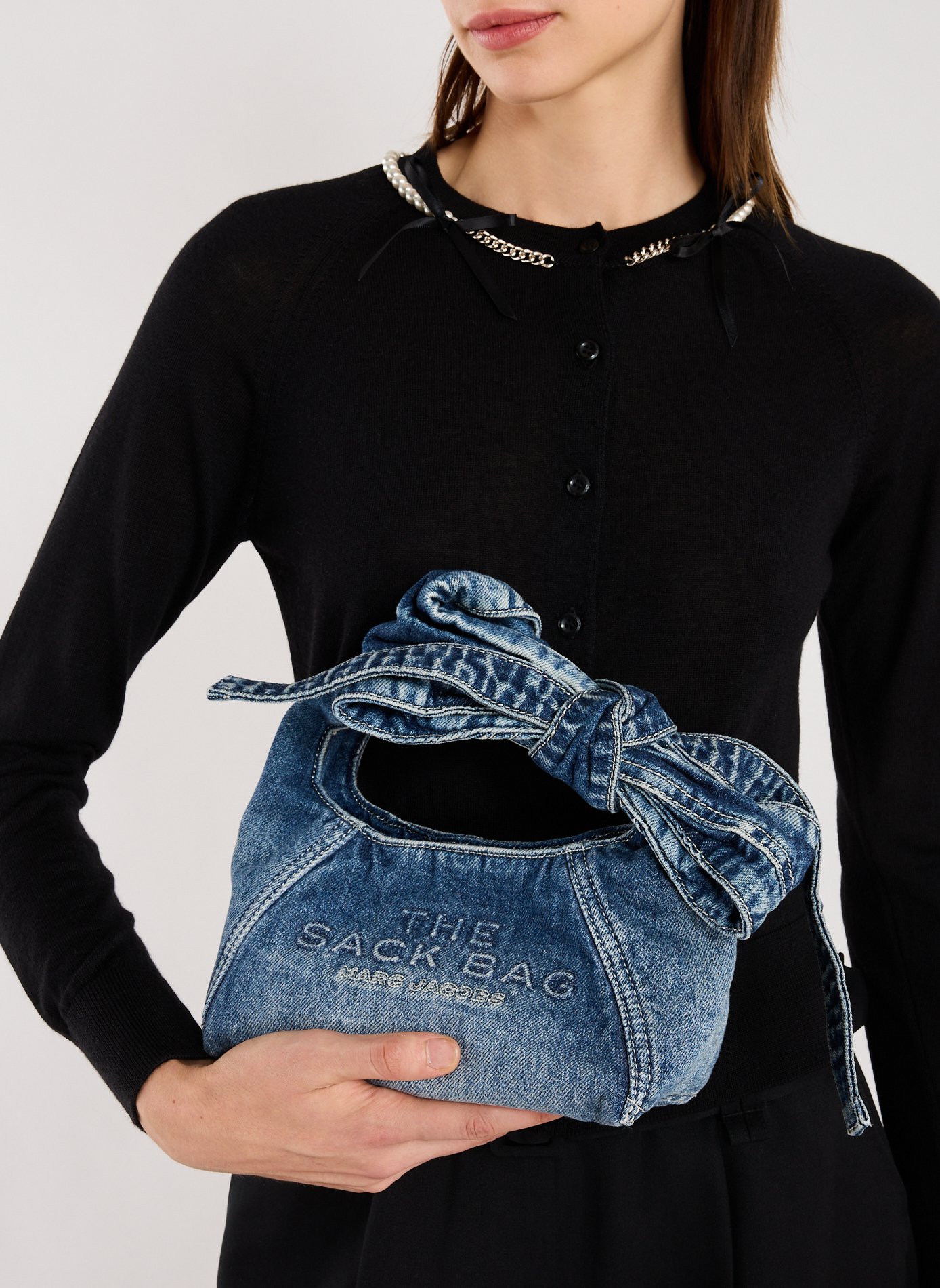 Sac à main The mini sack MARC JACOBS Bleu