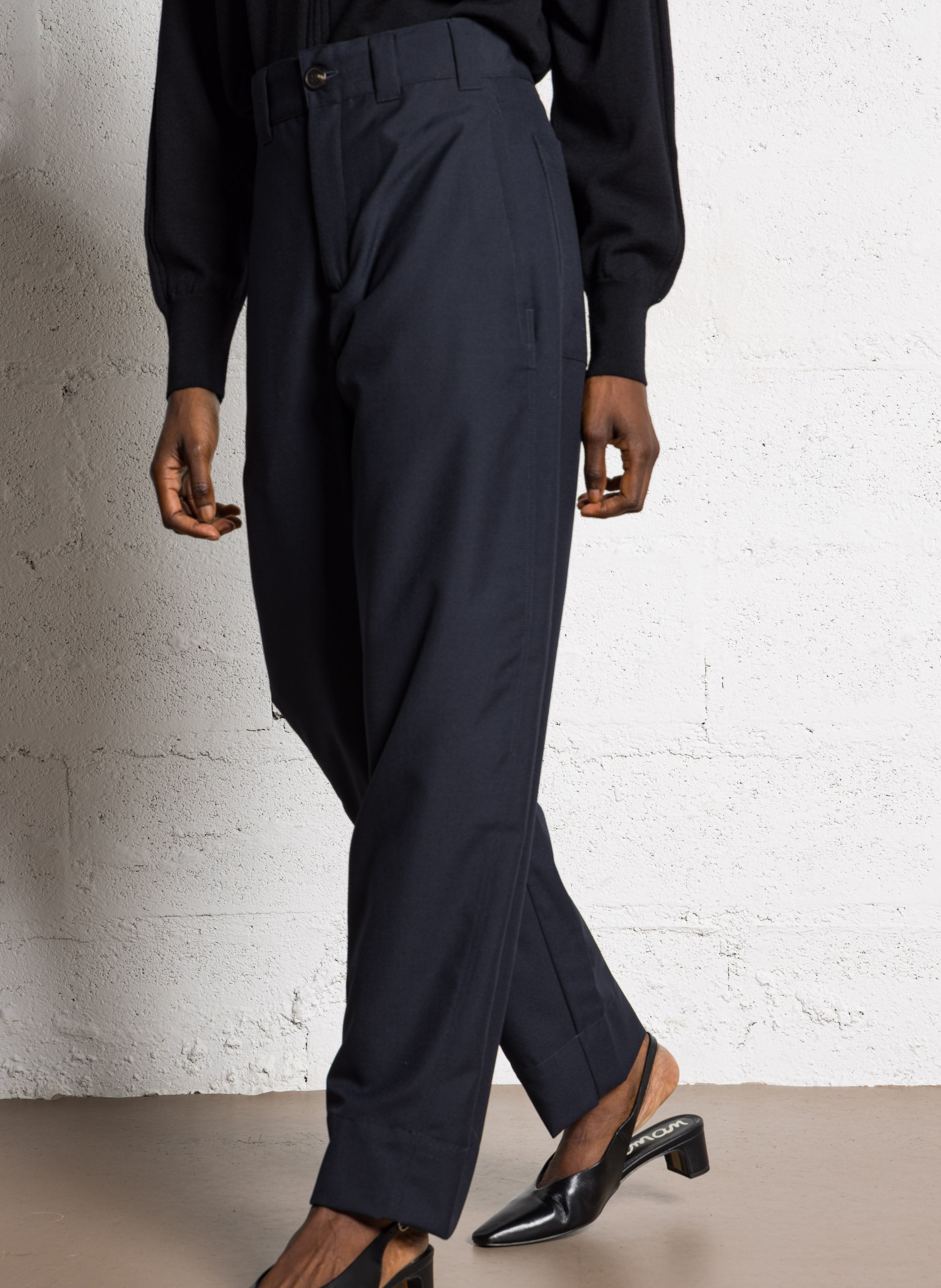 Pantalon ajusté taille haute alouette SOEUR Bleu