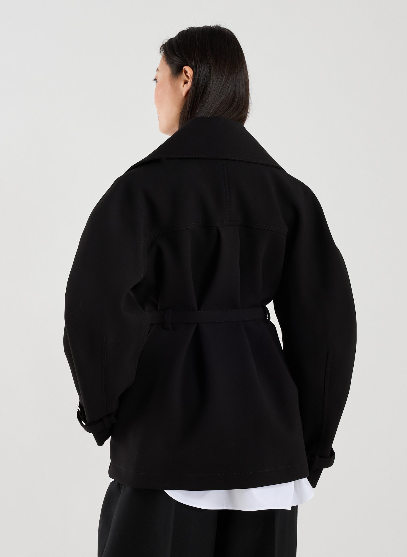 Le trench court Ovalo  JACQUEMUS Noir