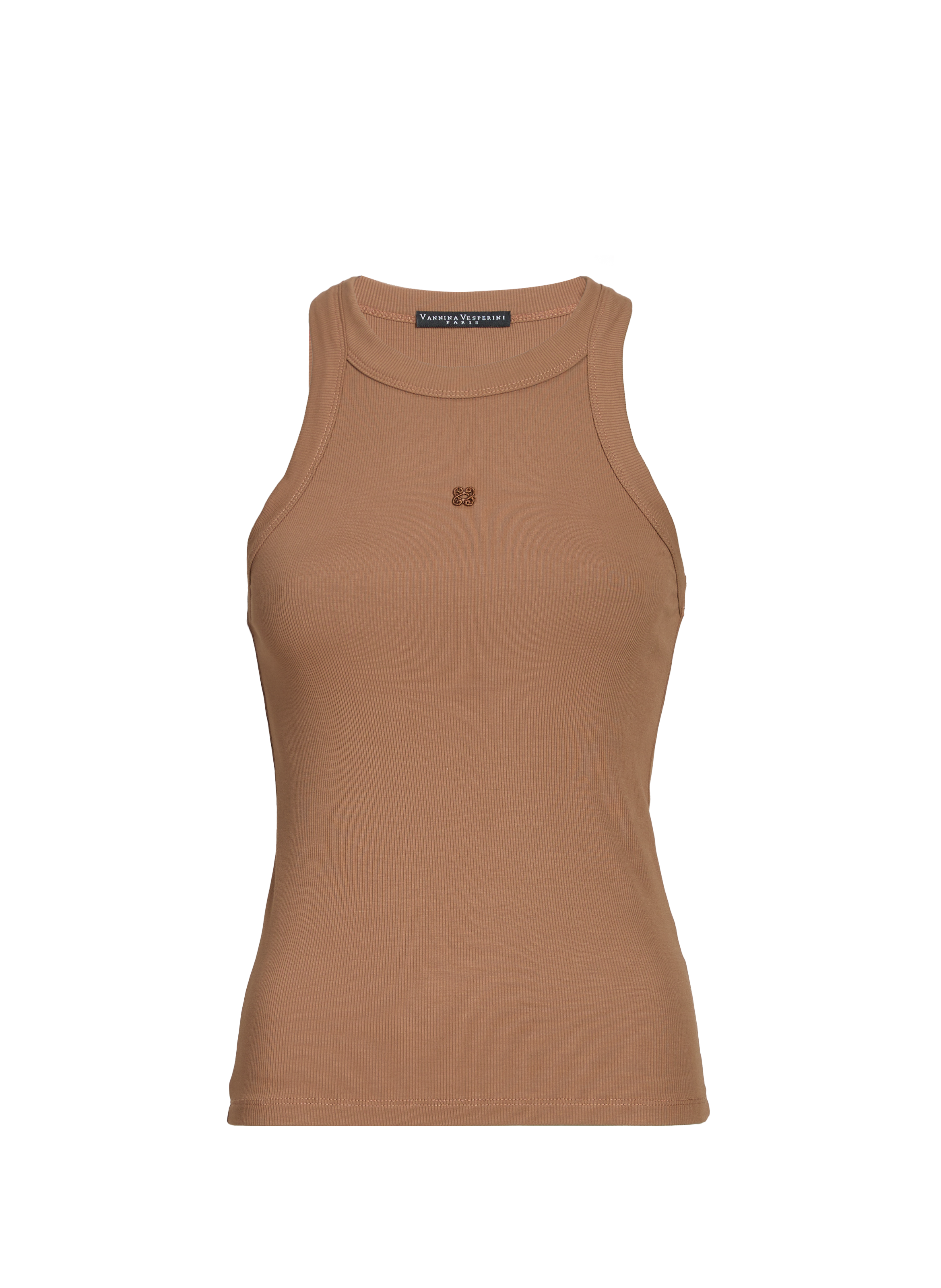 VANNINA VESPERINI Débardeur Audrey en coton Marron