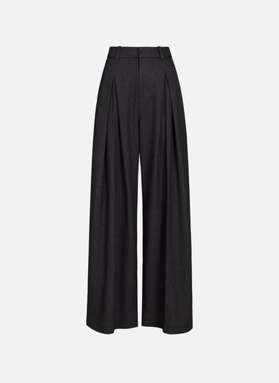 Pantalon Julio ample rayé à strass SUNCOO Pantalon Julio ample rayé à strass SUNCOO