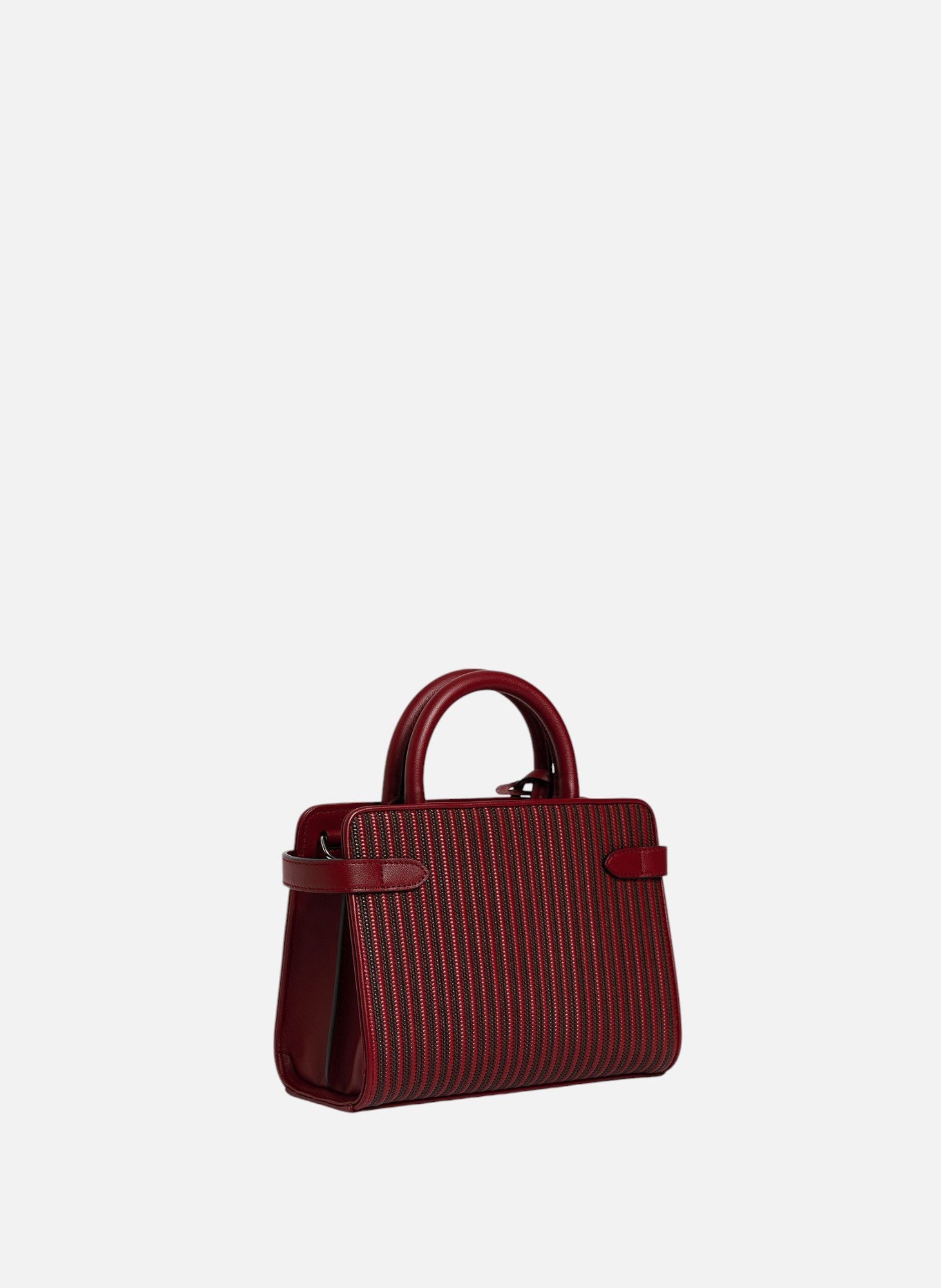 Petit sac à main emilie en cuir tressé LE TANNEUR Rouge