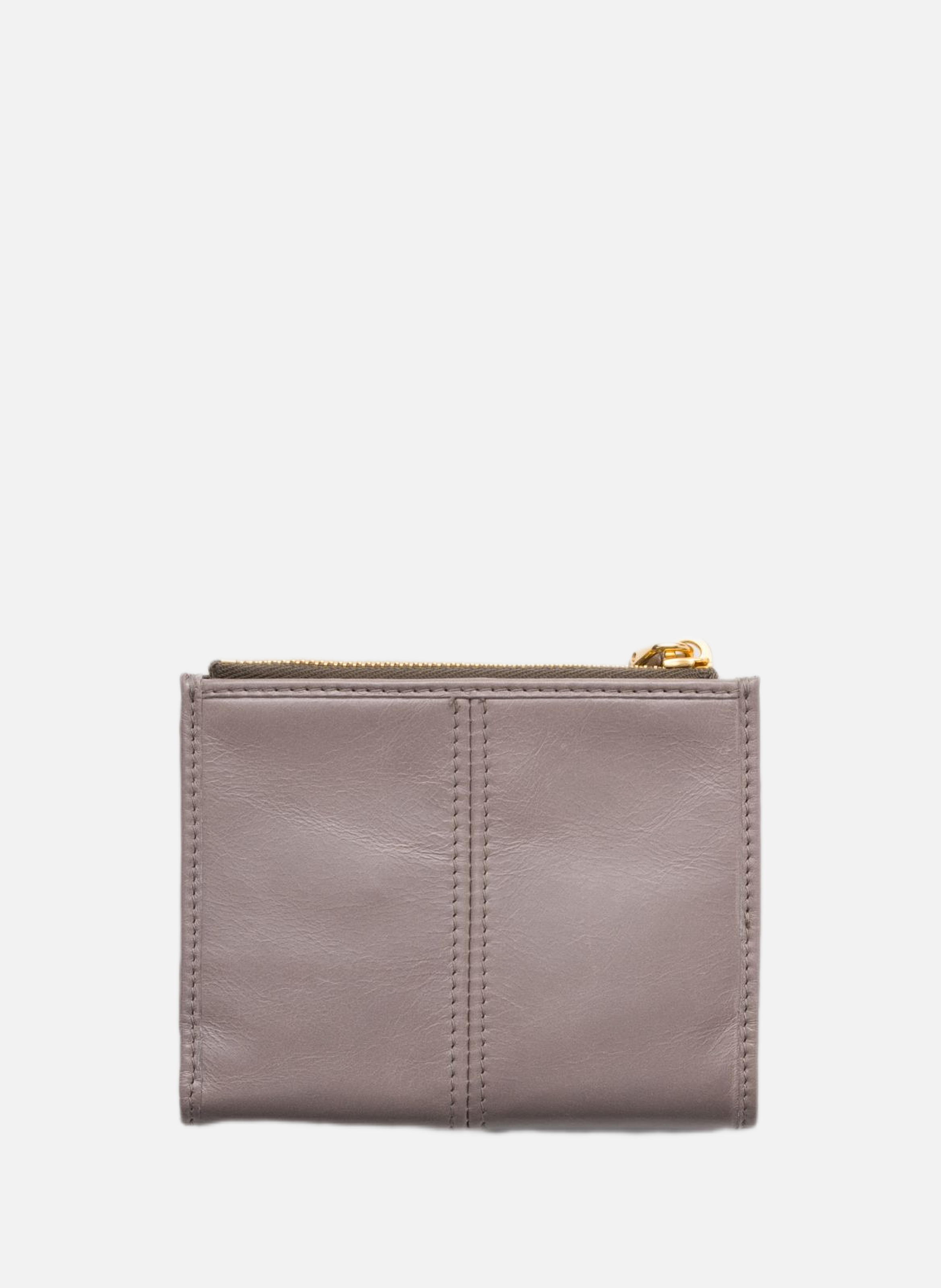 Petit portefeuille en cuir PRADA Gris