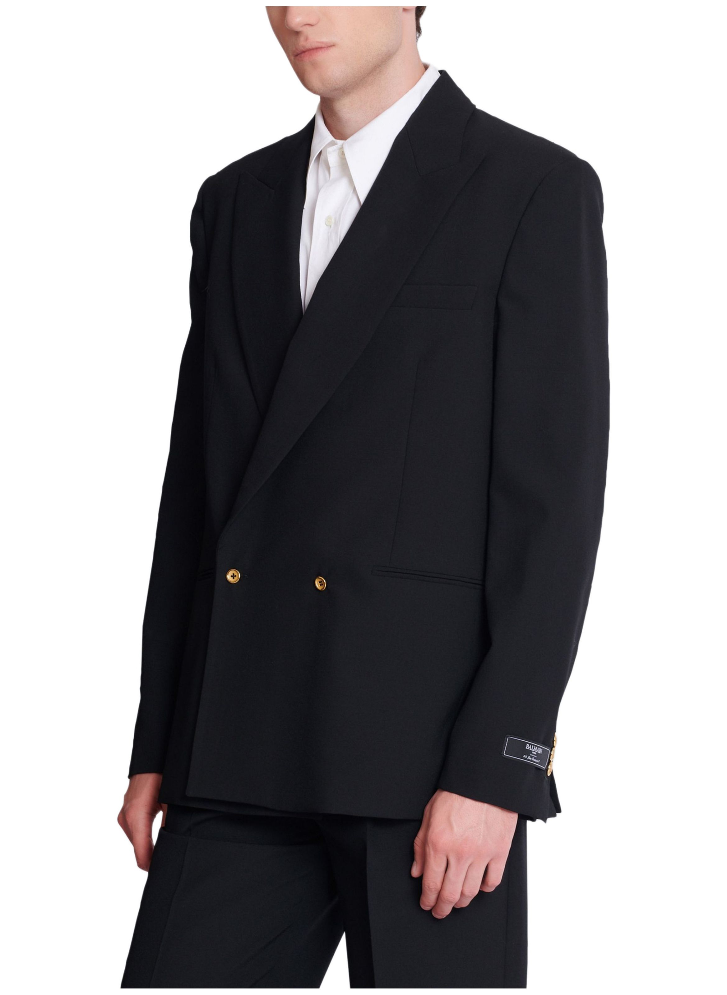 Blazer 2 boutons en laine BALMAIN Noir