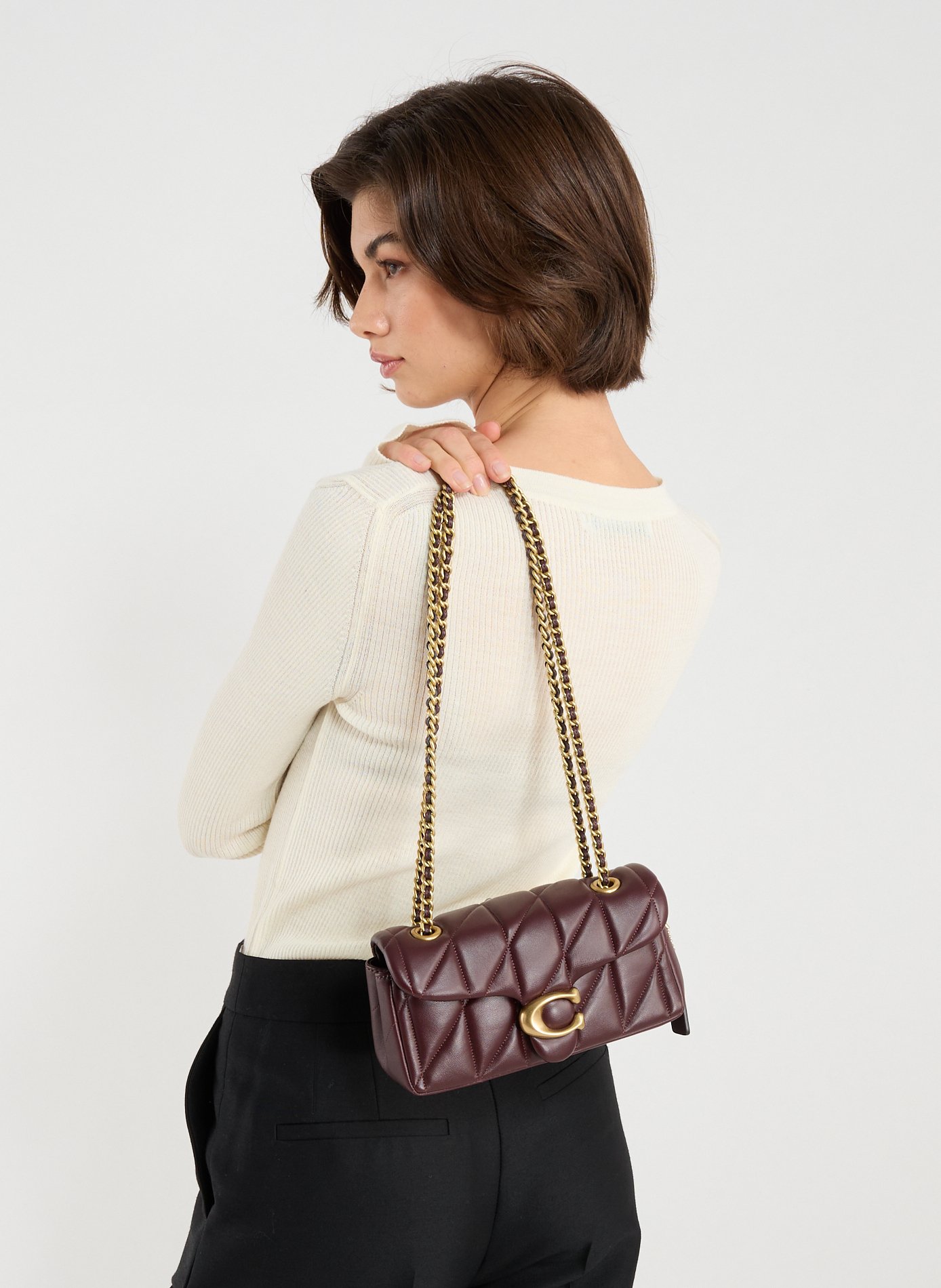 Sac à bandoulière matelasée COACH Violet