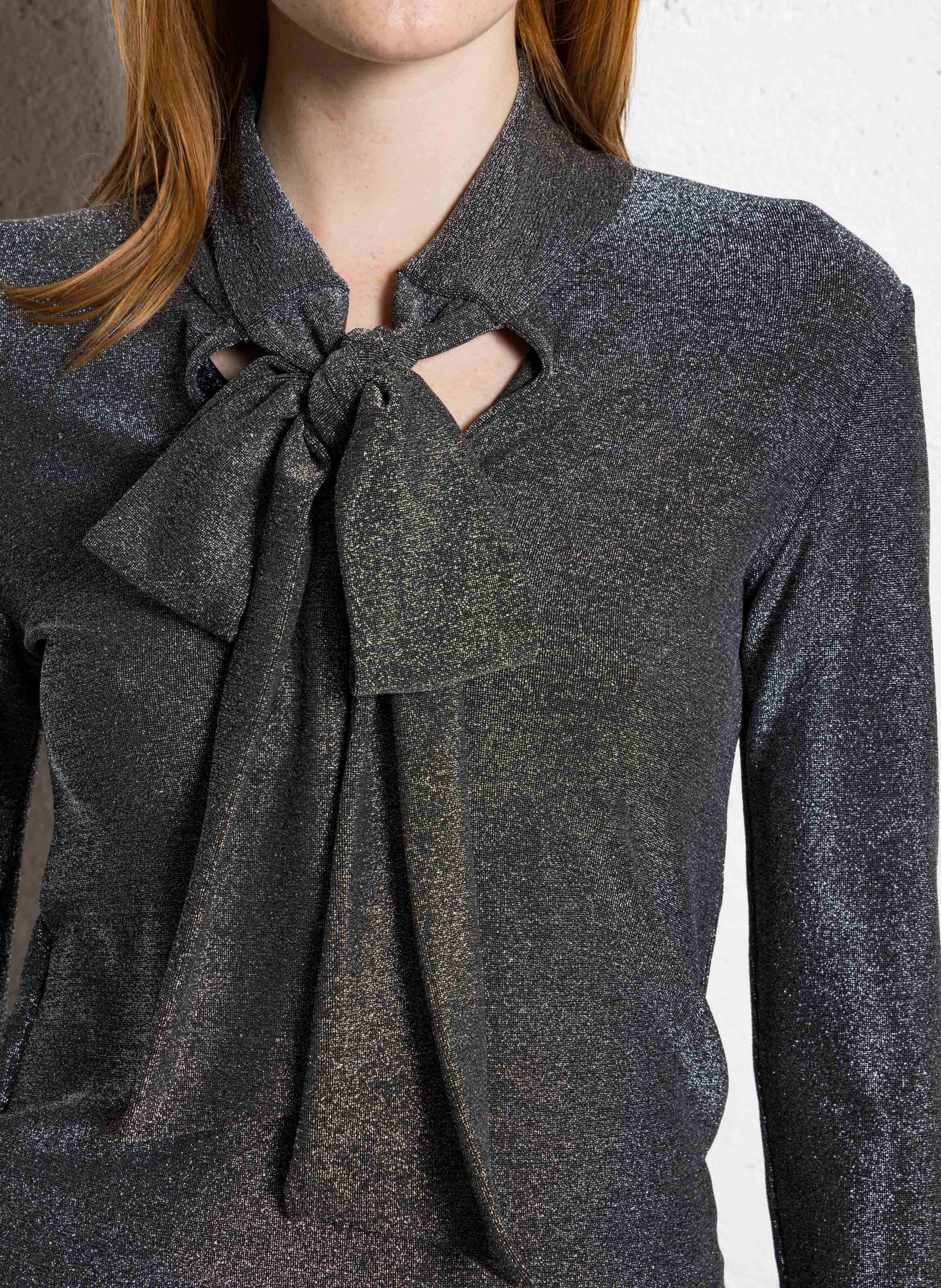 Top droit pailleté IKKS Argent