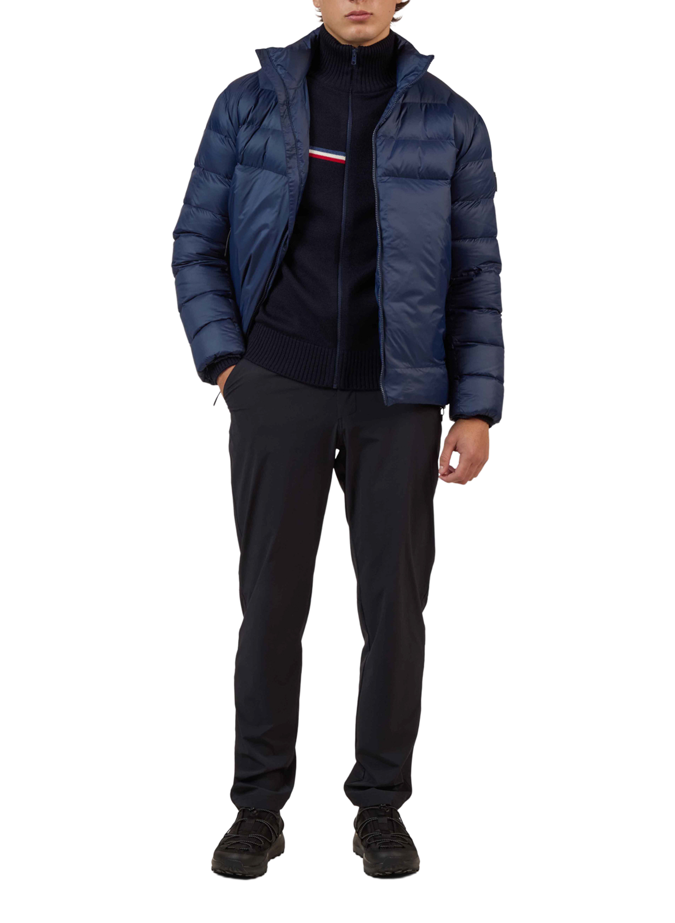 Sweat zippé à col montant en laine mérinos ROSSIGNOL Bleu