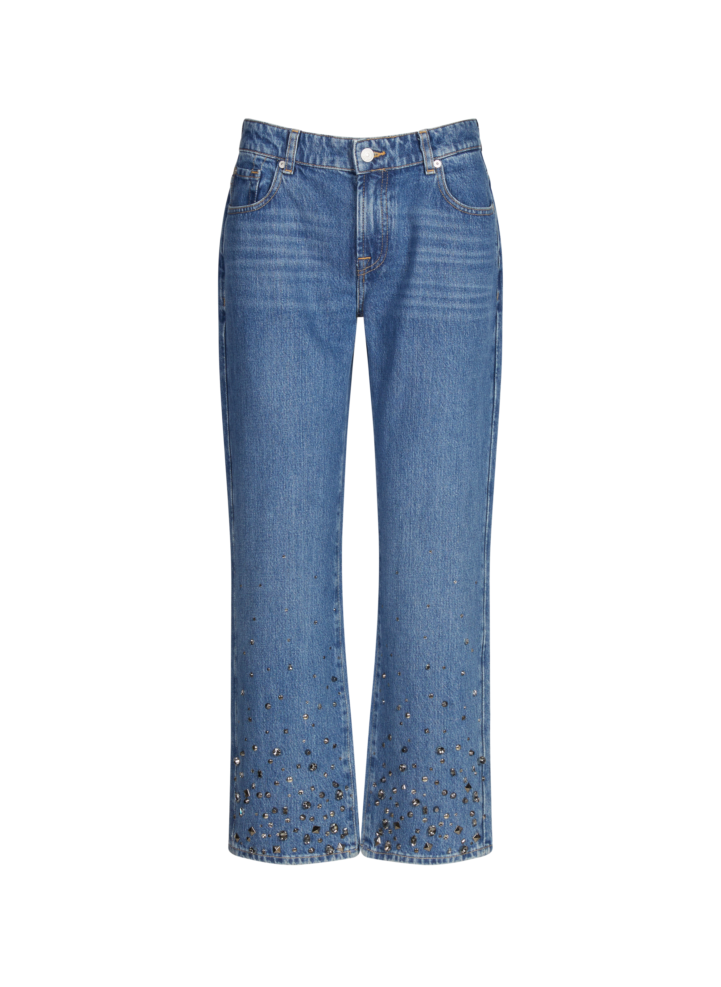Straight leg denim jeans in cotton 7 FOR ALL MANKIND Blue