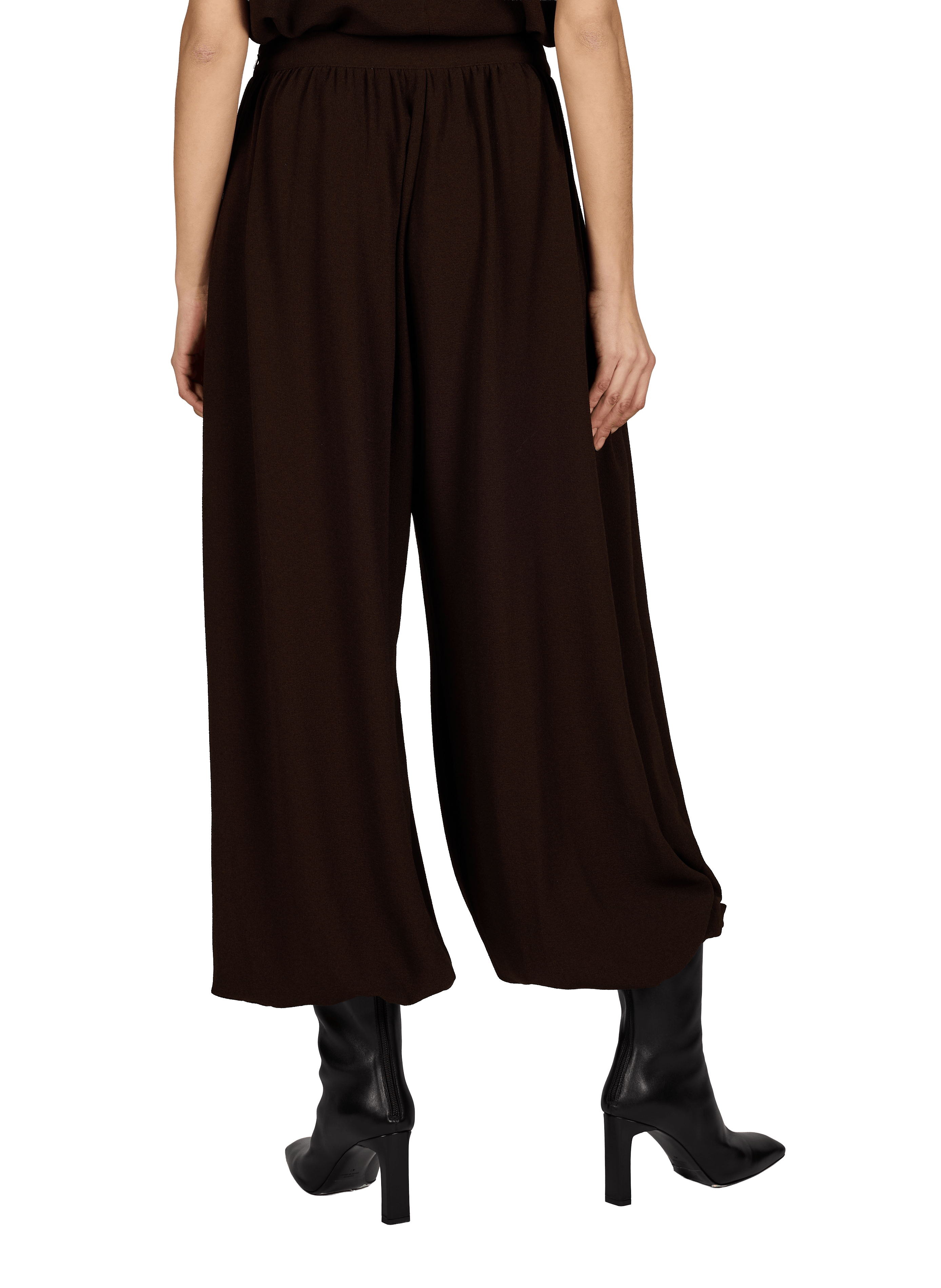 Pantalon ballon uni ROTATE Marron