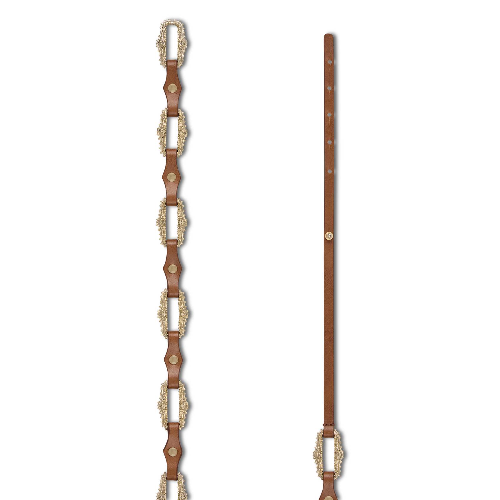 Ceinture boucle en cuir baptiste BA&SH Marron