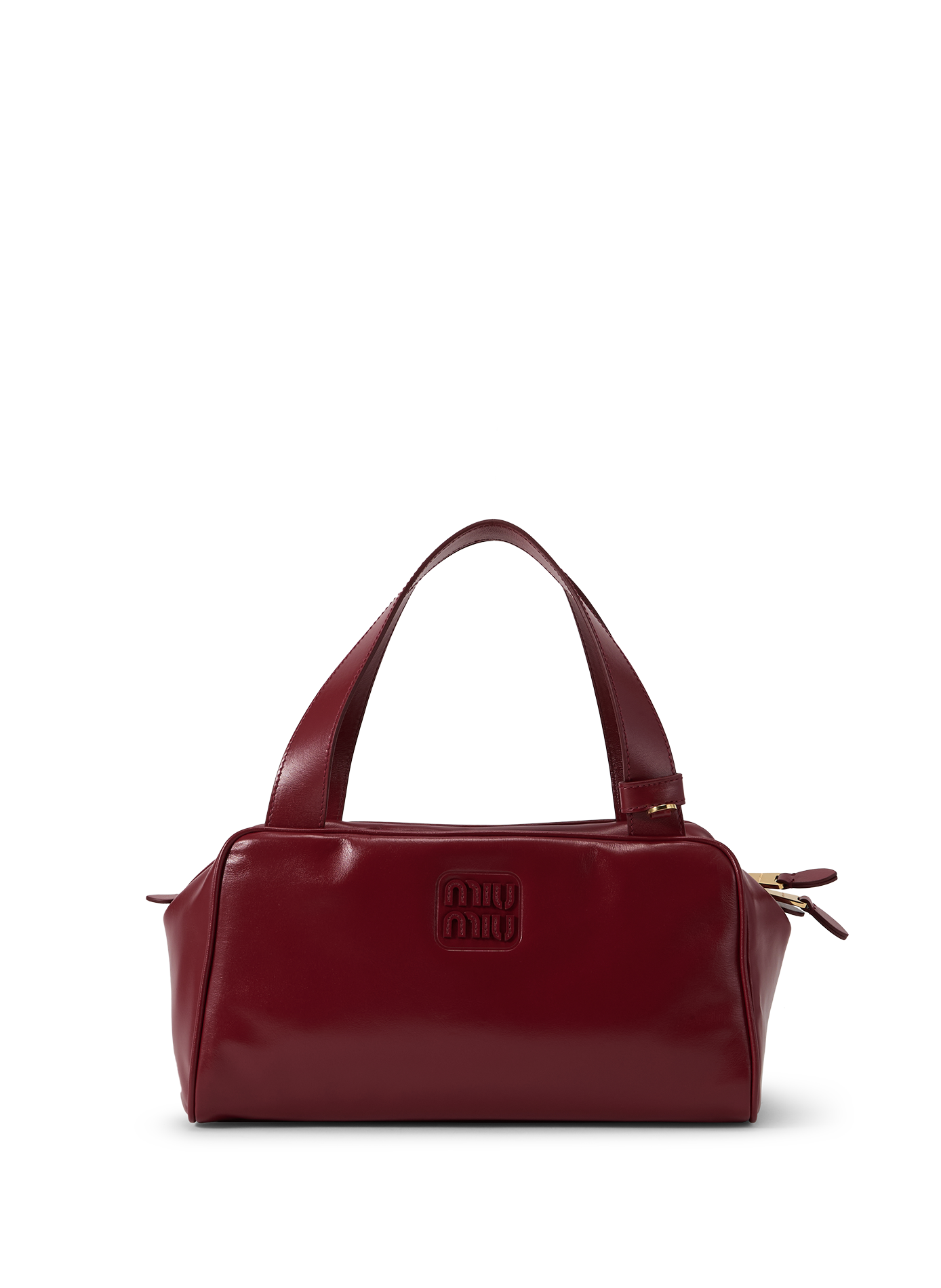 Sac à main en cuir de veau MIU MIU Rouge