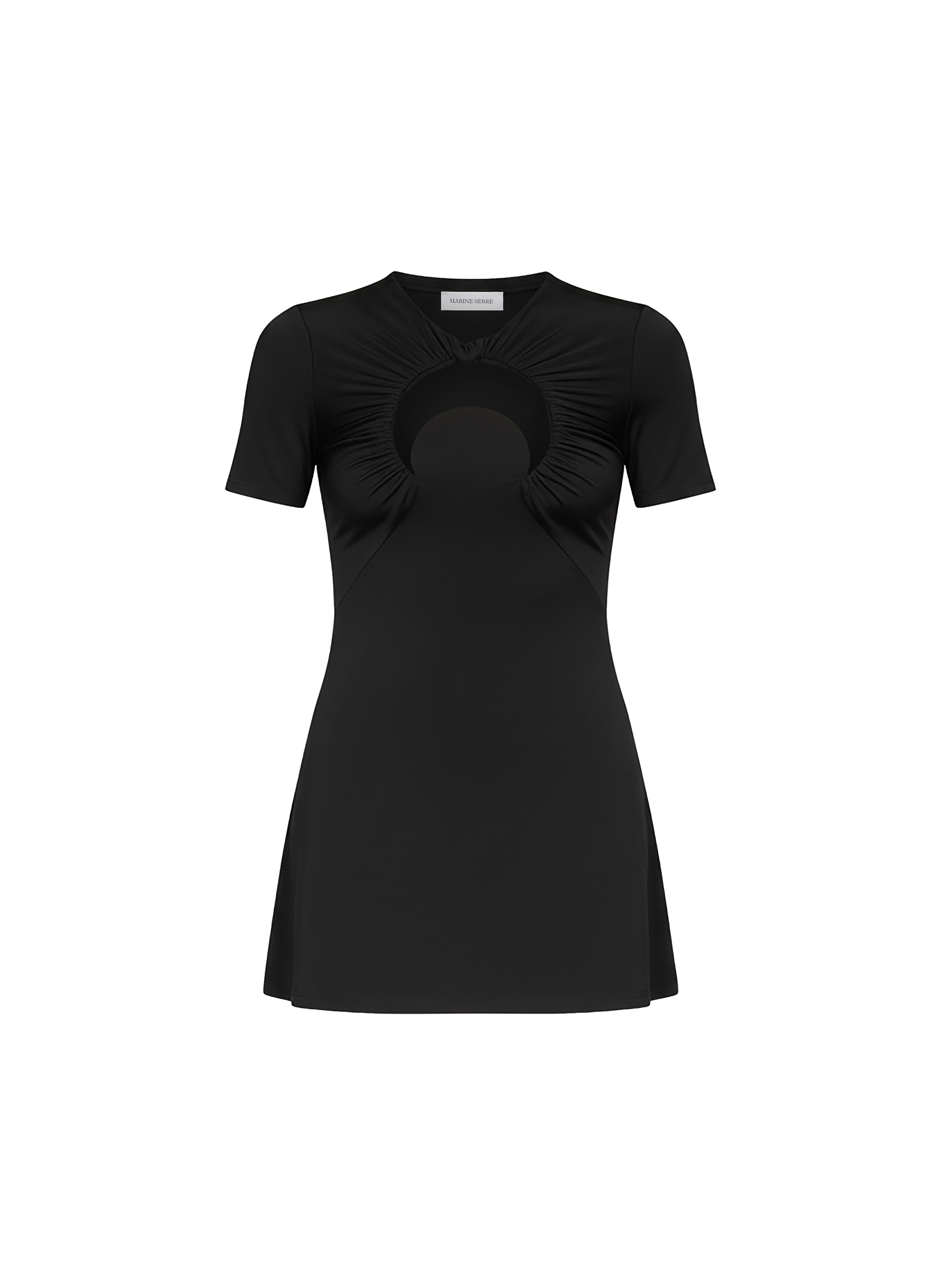 Moon gathered mini dress MARINE SERRE Black