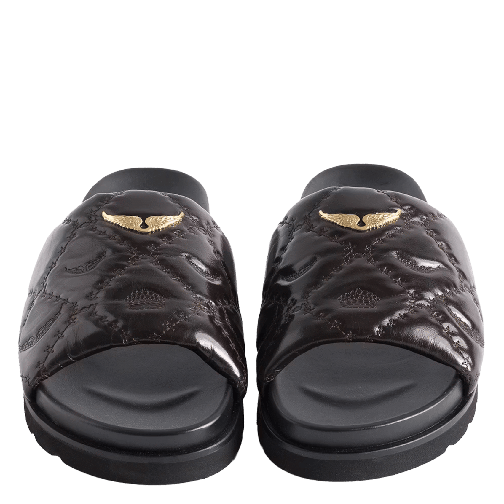 Mules en cuir teddy ZADIG&VOLTAIRE Marron