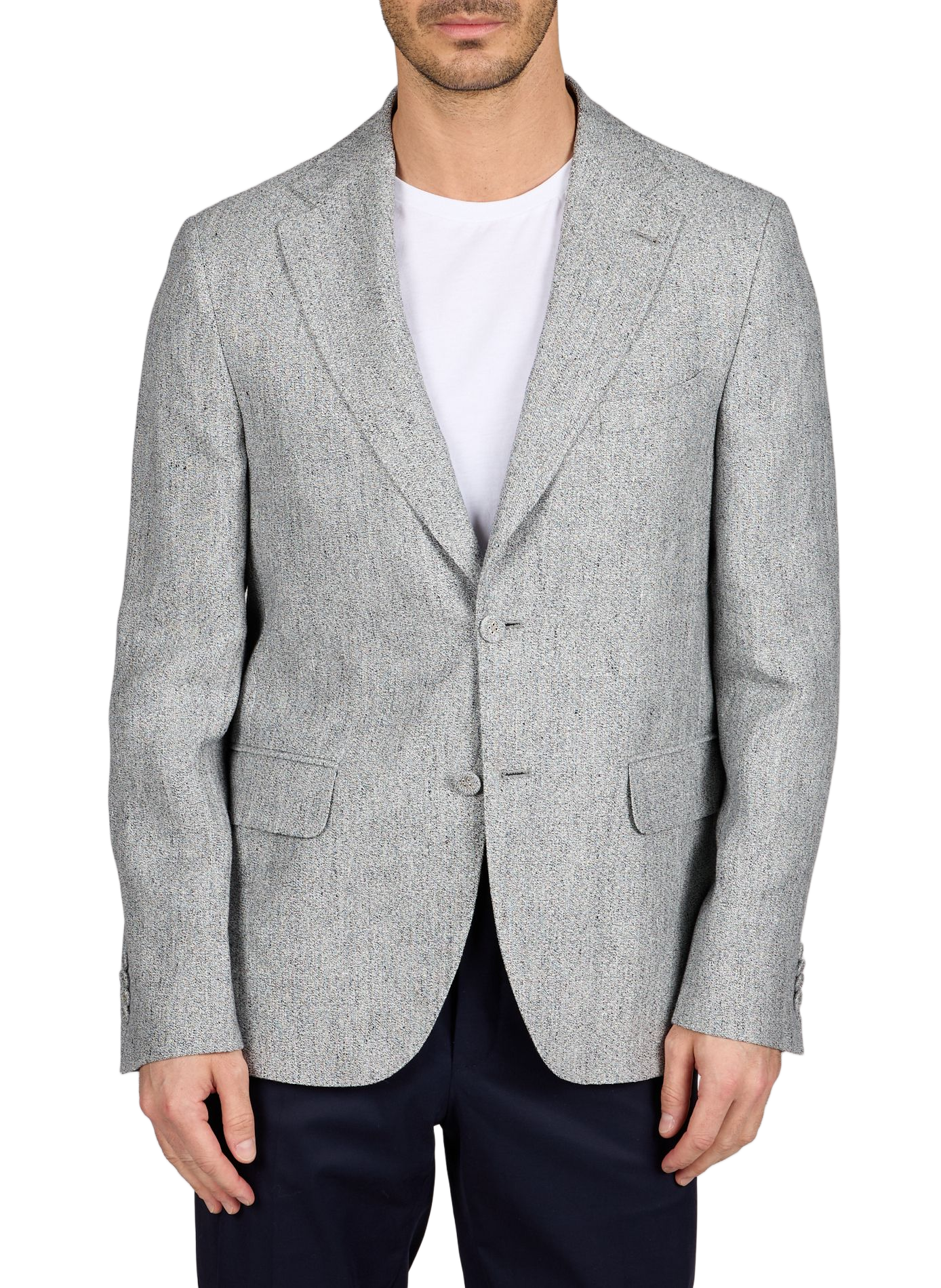 Straight buttoned blazer OFFICINE GENERALE Grey