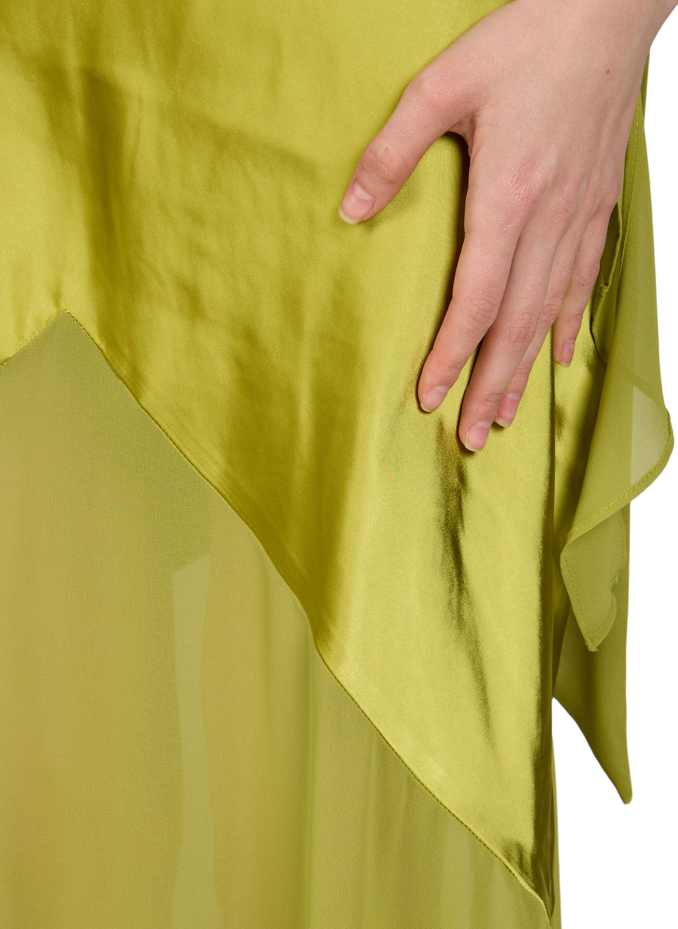 Robe sans manches évasée et satinée TOPSHOP Vert