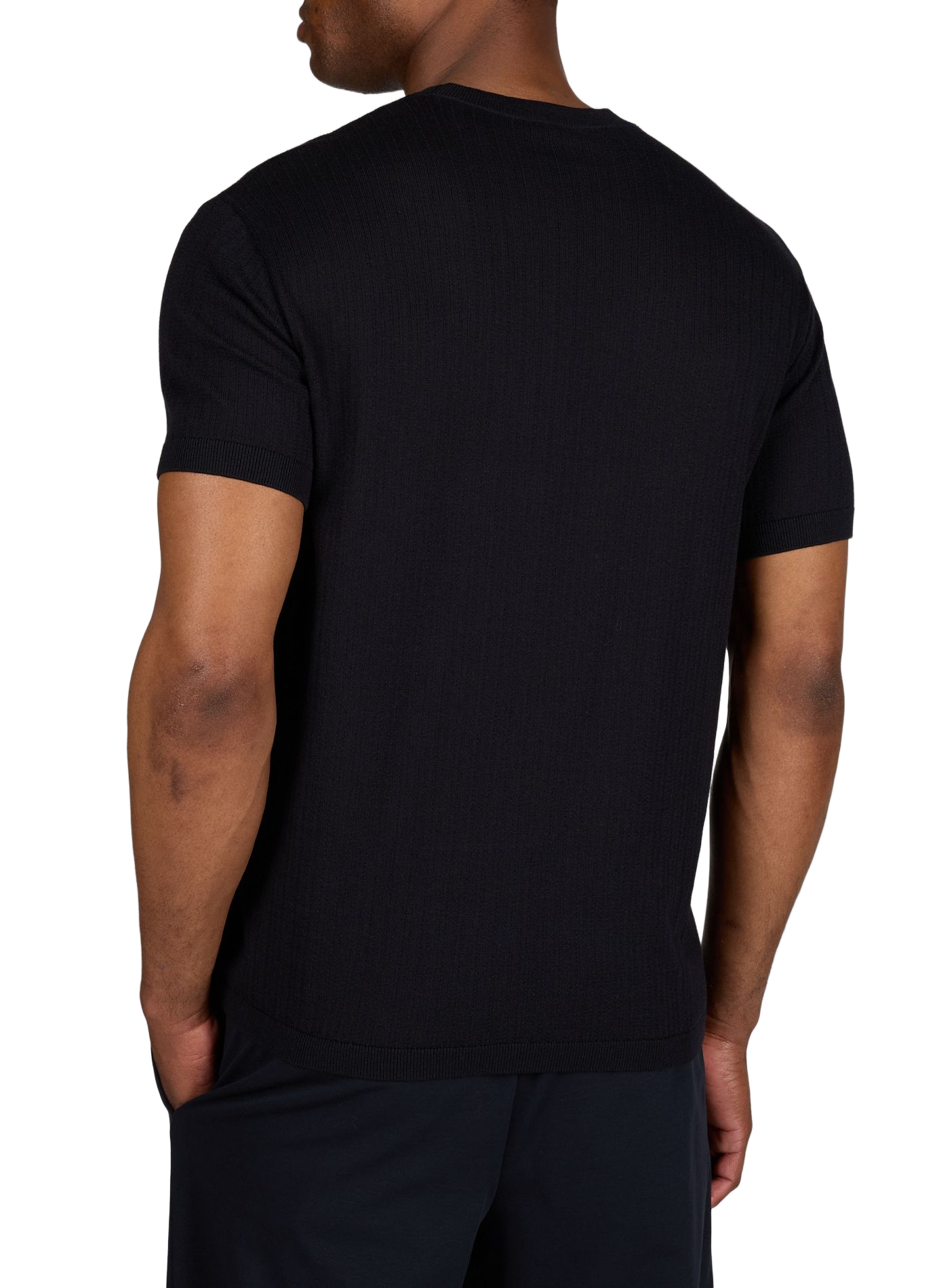 T-shirt tricot en coton ARMANI EXCHANGE Bleu