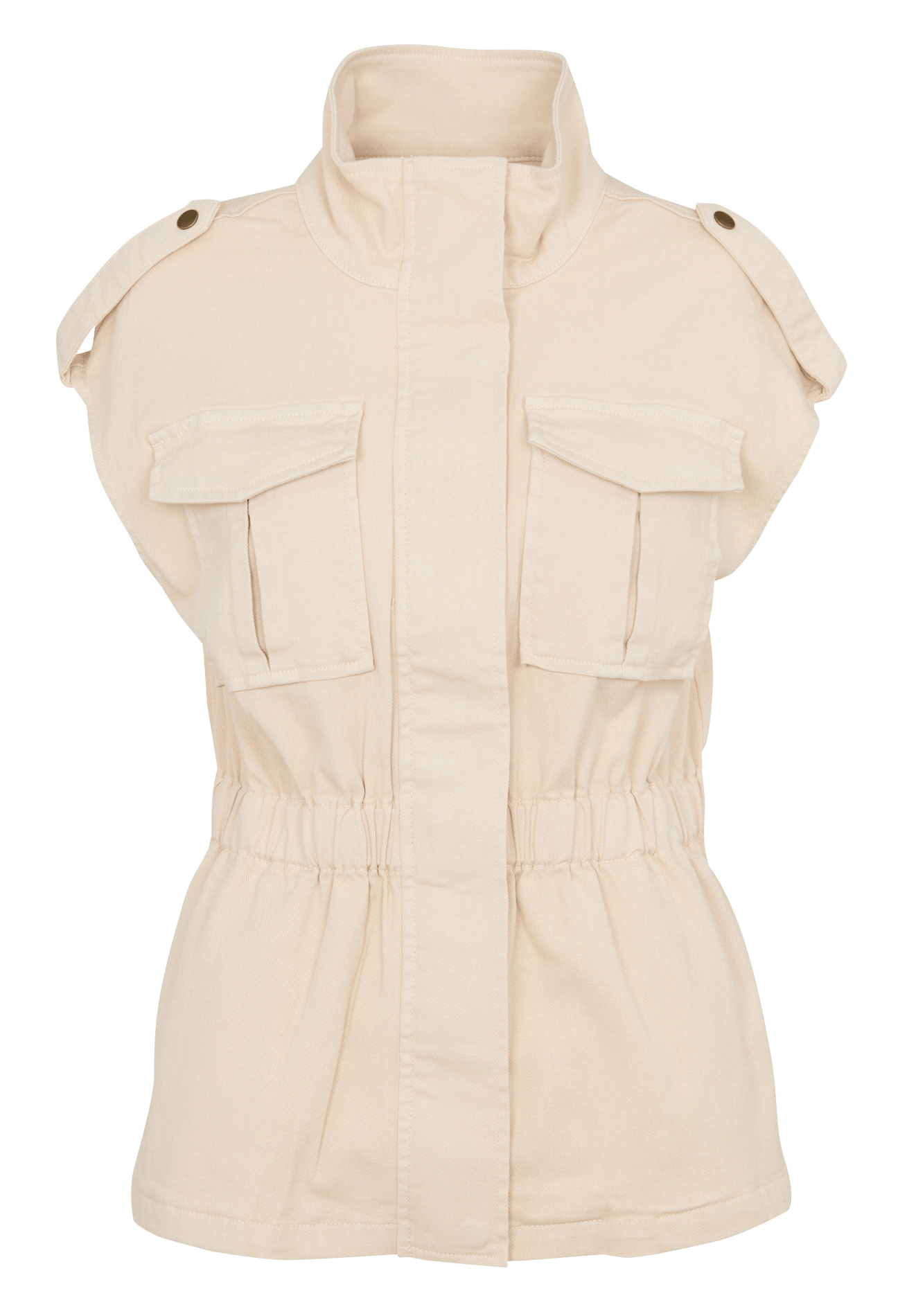 Veste froncée sans manches unie vega MAISON 123 Beige