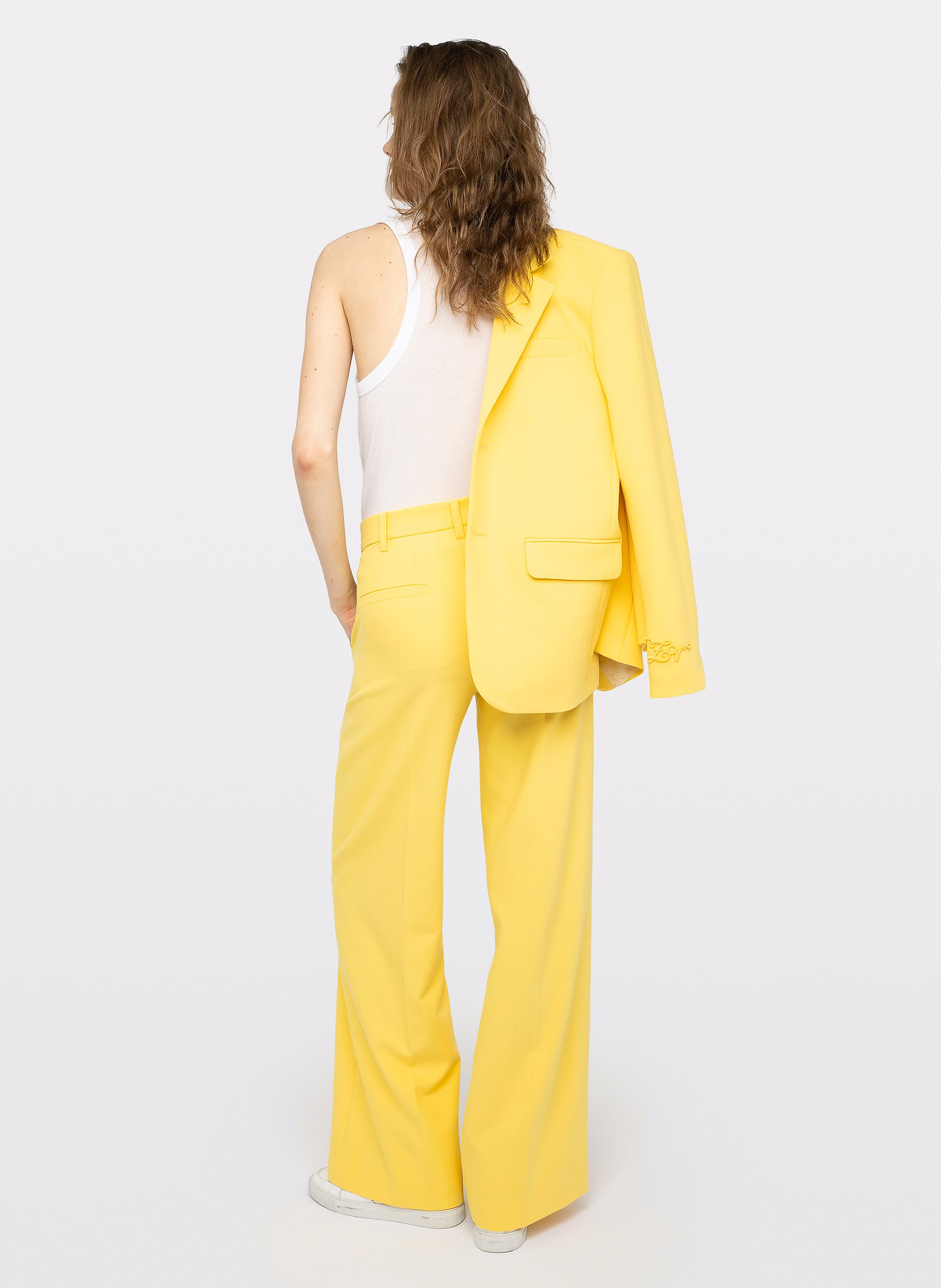 Pantalon droit taille haute panol ZADIG&VOLTAIRE Jaune