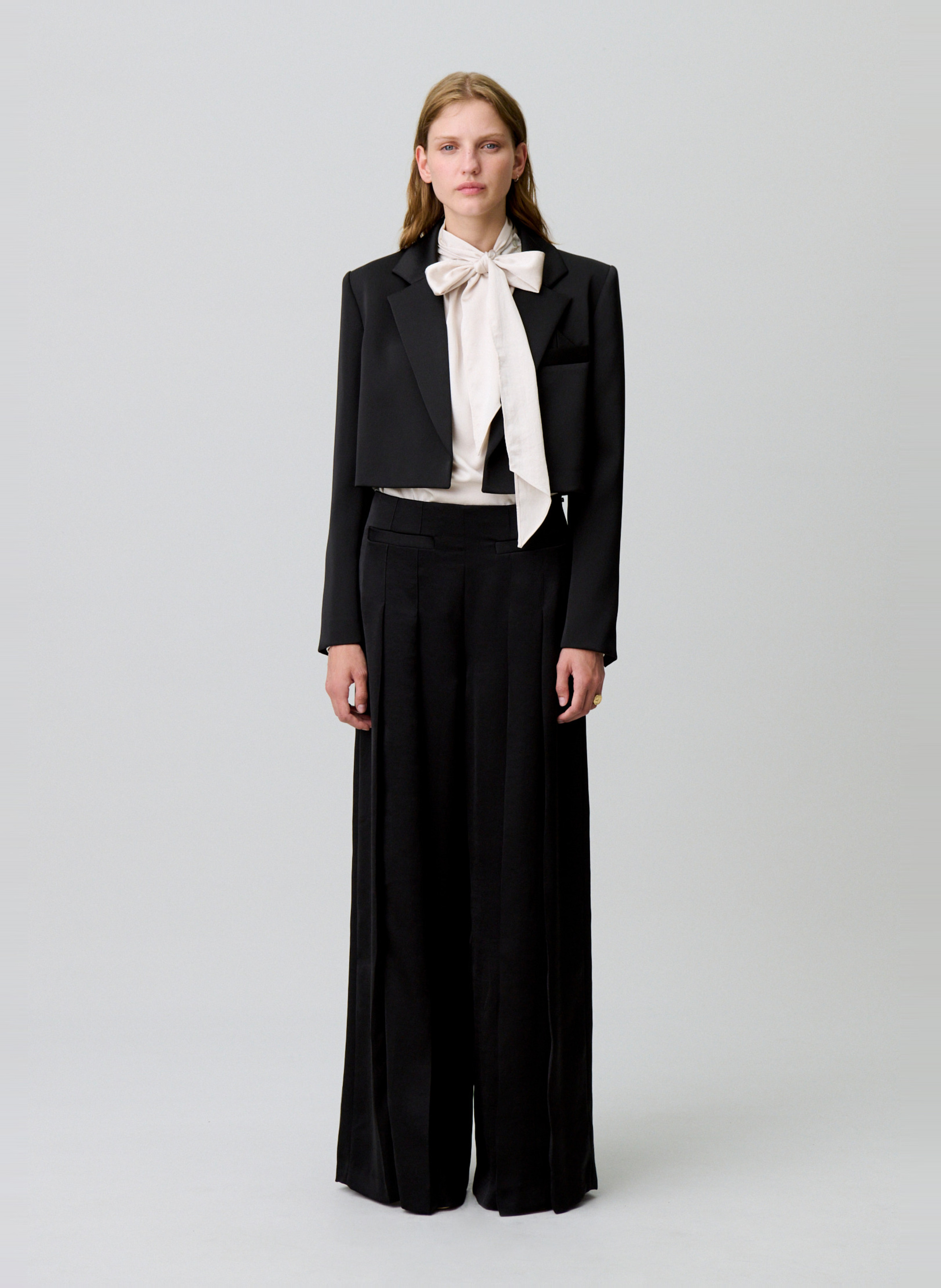 Pantalon large plissé pleaseo CLAUDIE PIERLOT Noir