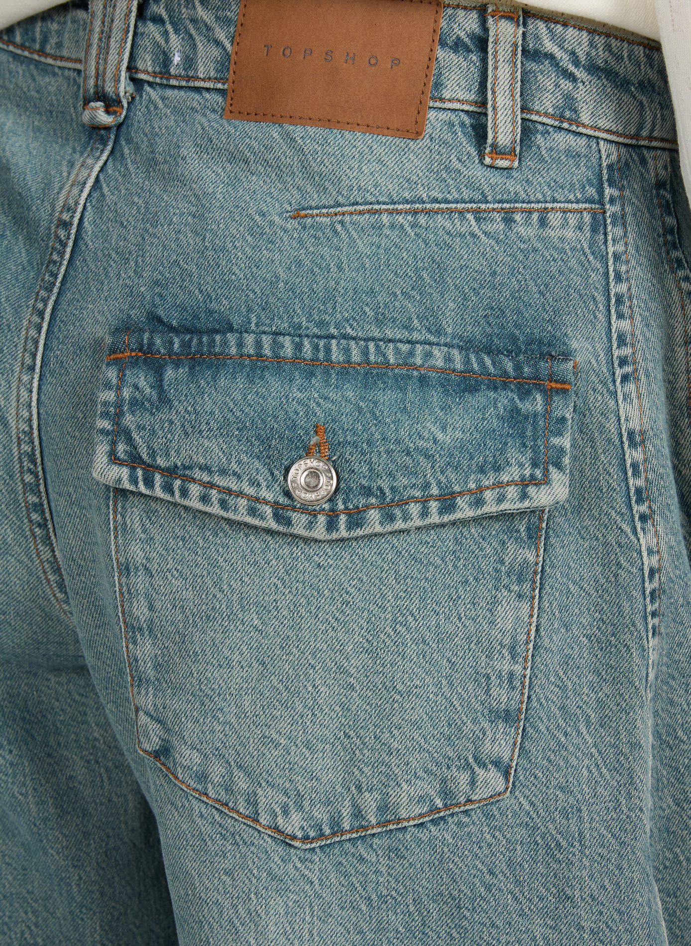Cotton Tsemma barrel jeans TOPSHOP Green