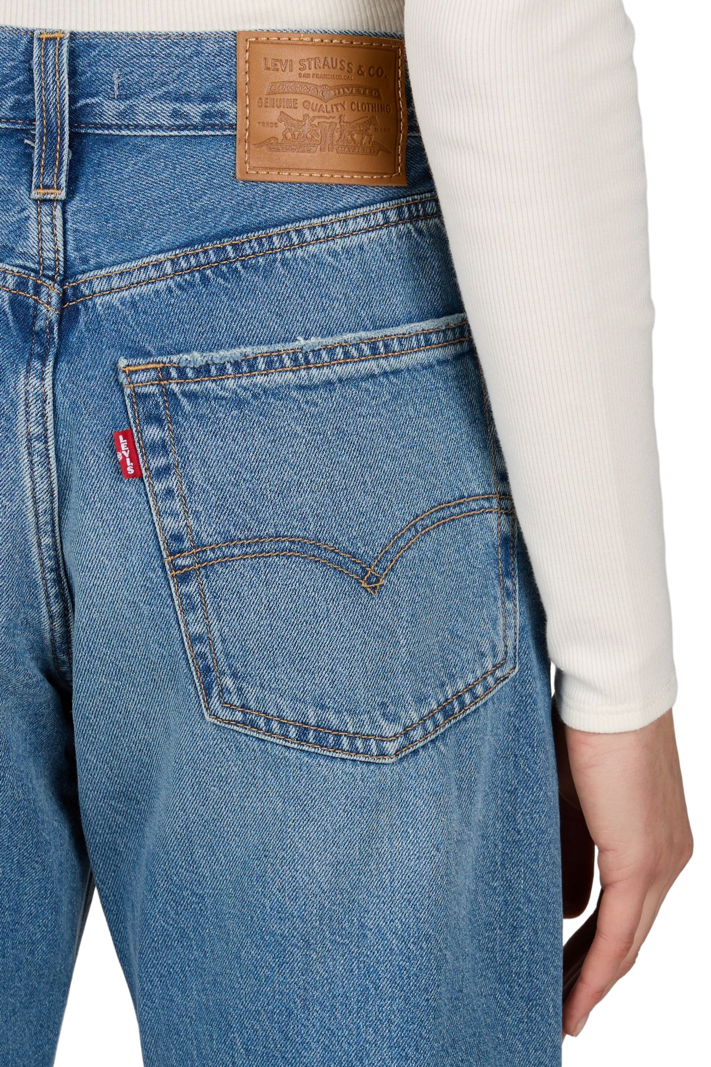 Jean large en coton LEVI'S Bleu