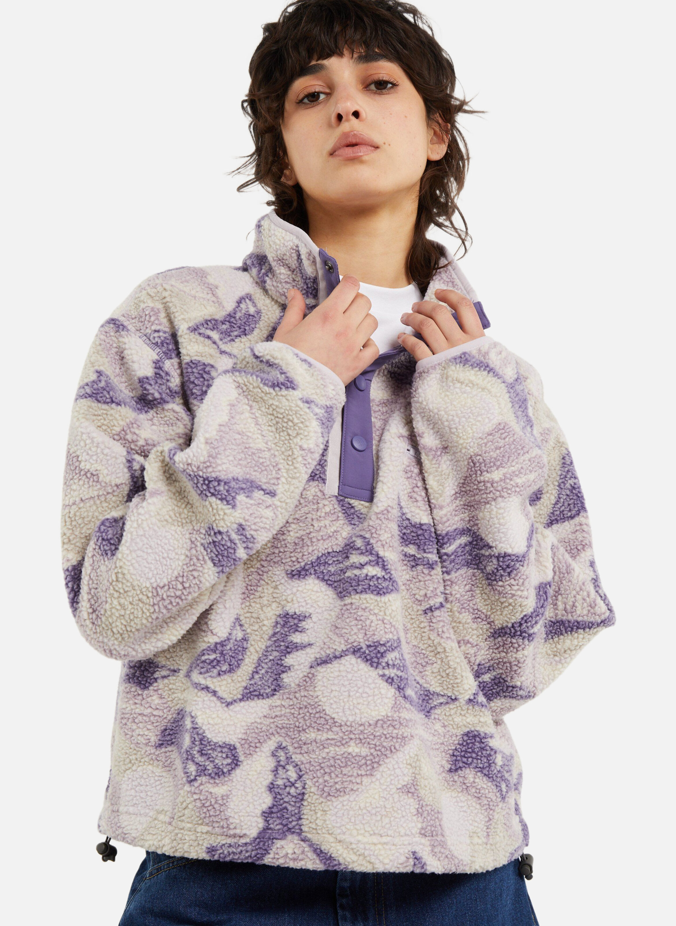 Polaire helvetia ii printed cropped half snap COLUMBIA Violet