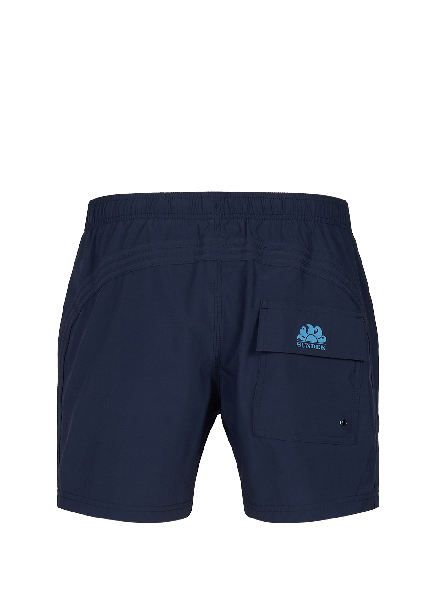 Solid color Goldenwave swim shorts with tone-on-tone piping SUNDEK Blue