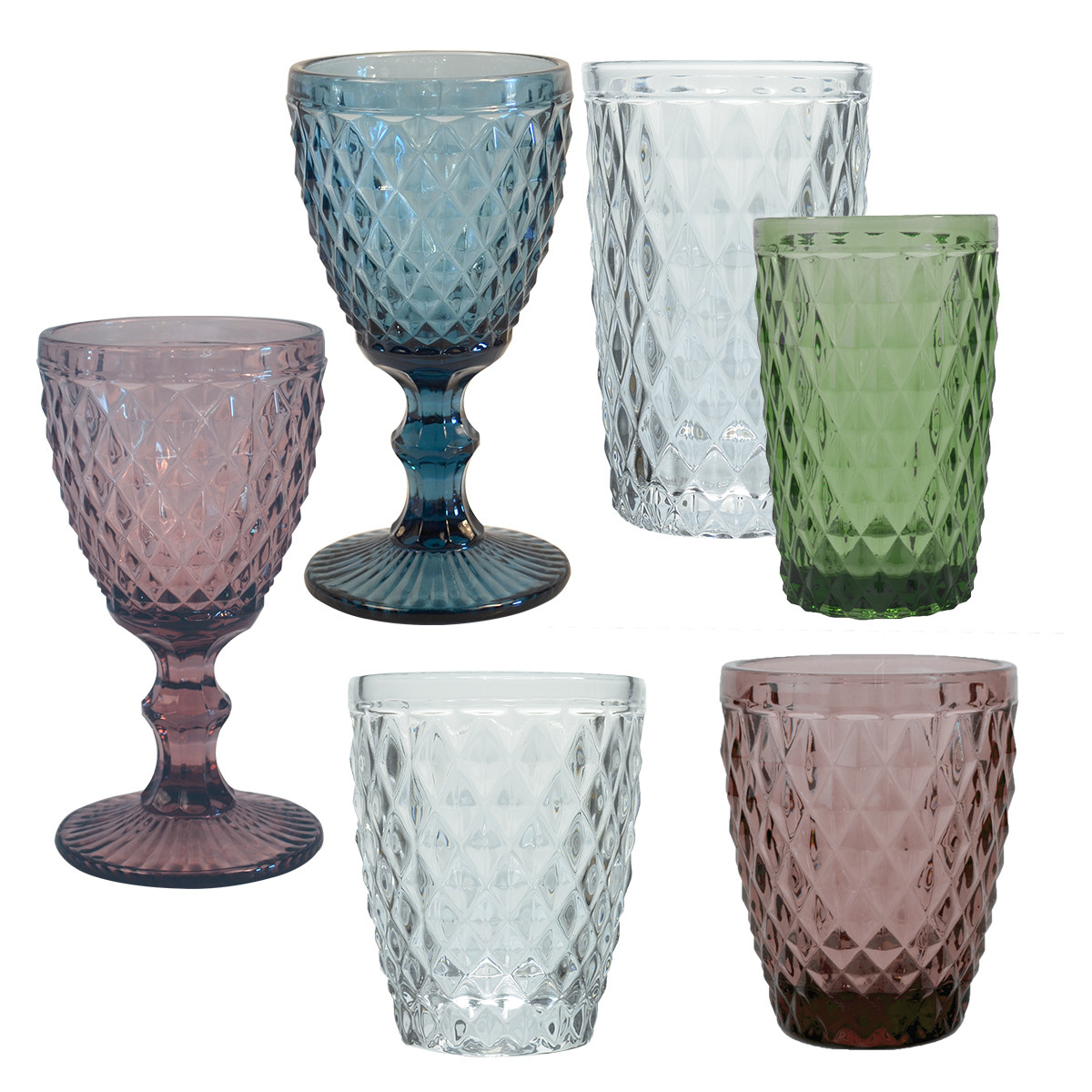 Diamond - 6 gobelets 22 cl MEDARD DE NOBLAT Transparent