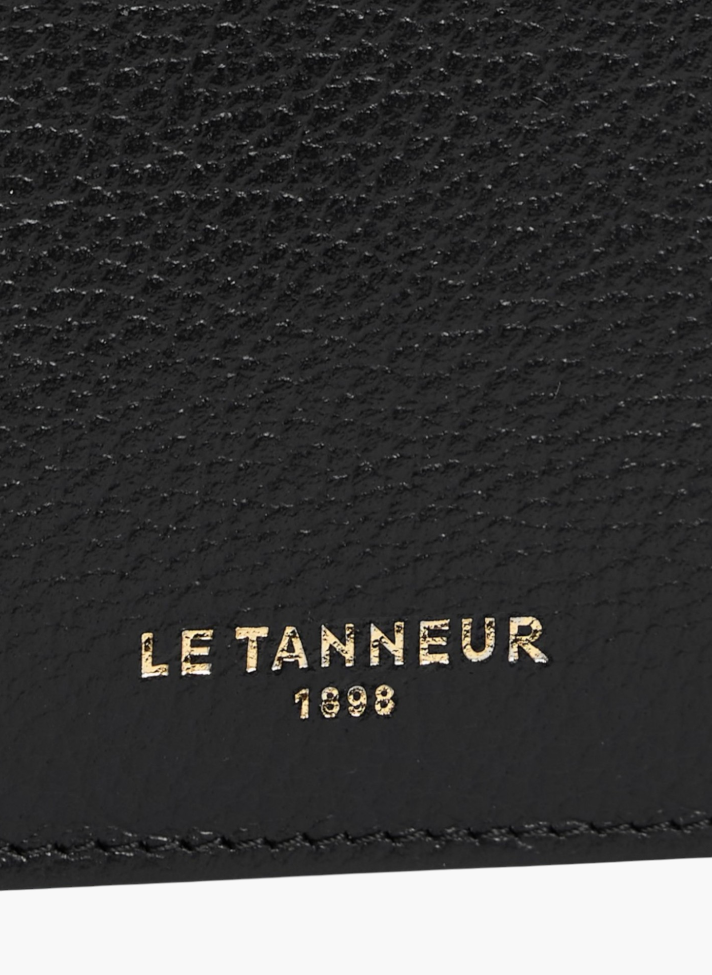 Porte cartes zippé albertine en cuir grainé LE TANNEUR Noir