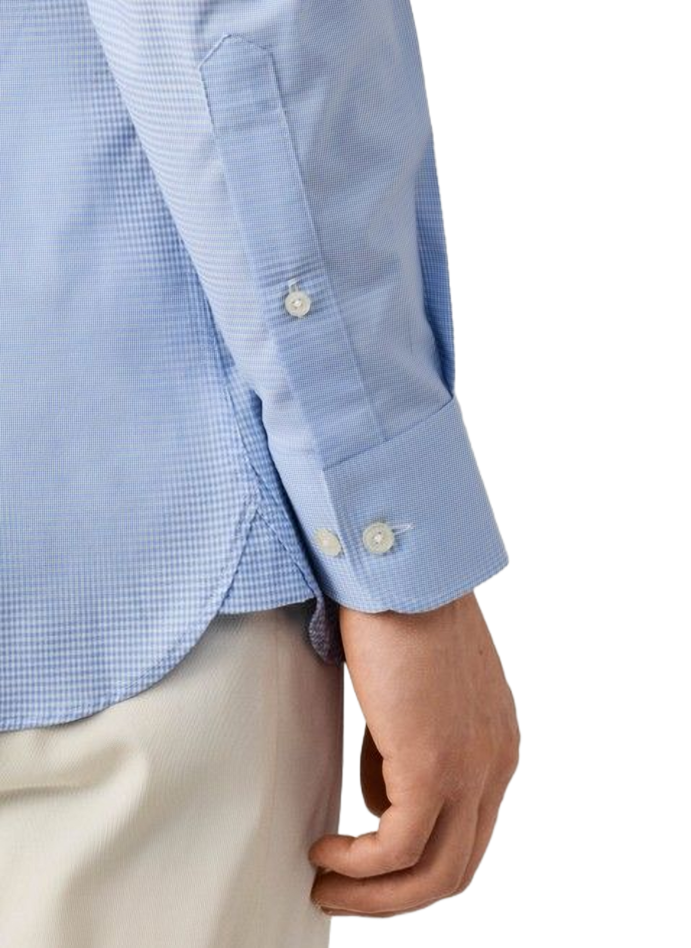 Slim checkered cotton shirt HACKETT Blue