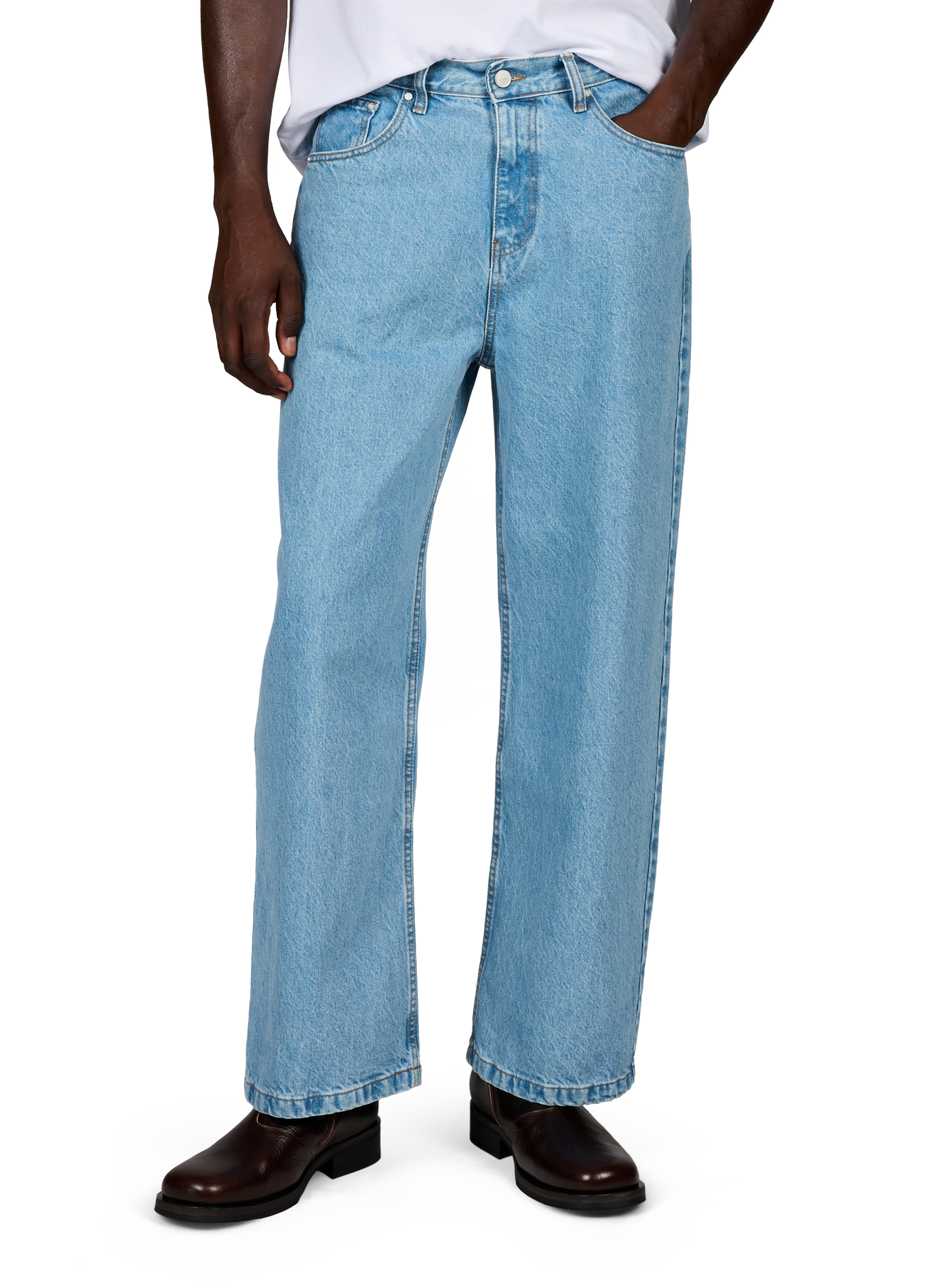 Jeans wide leg en coton ARTE ANTWERP Bleu