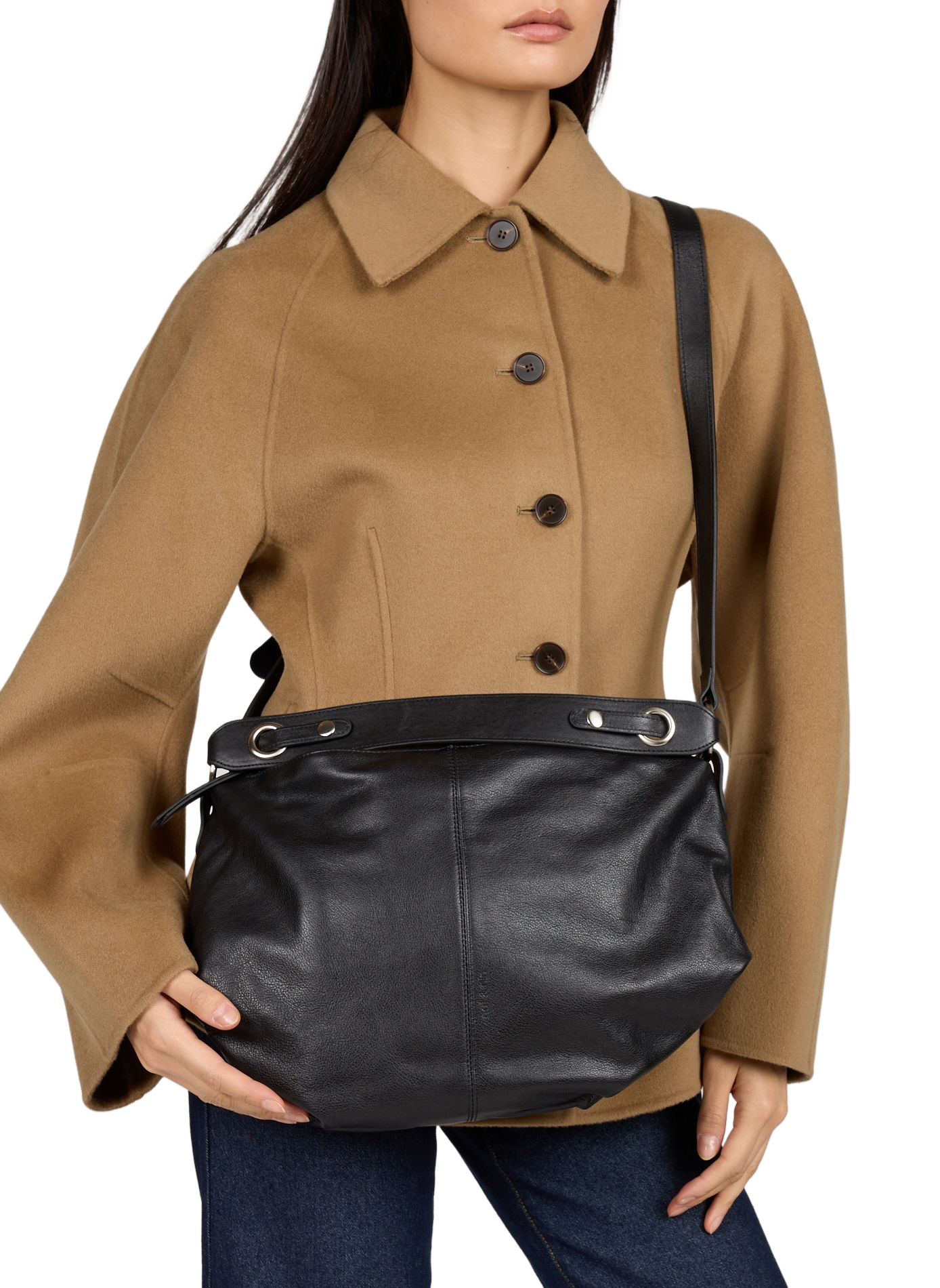 Sac bandoulière Hera en cuir NAT & NIN Noir