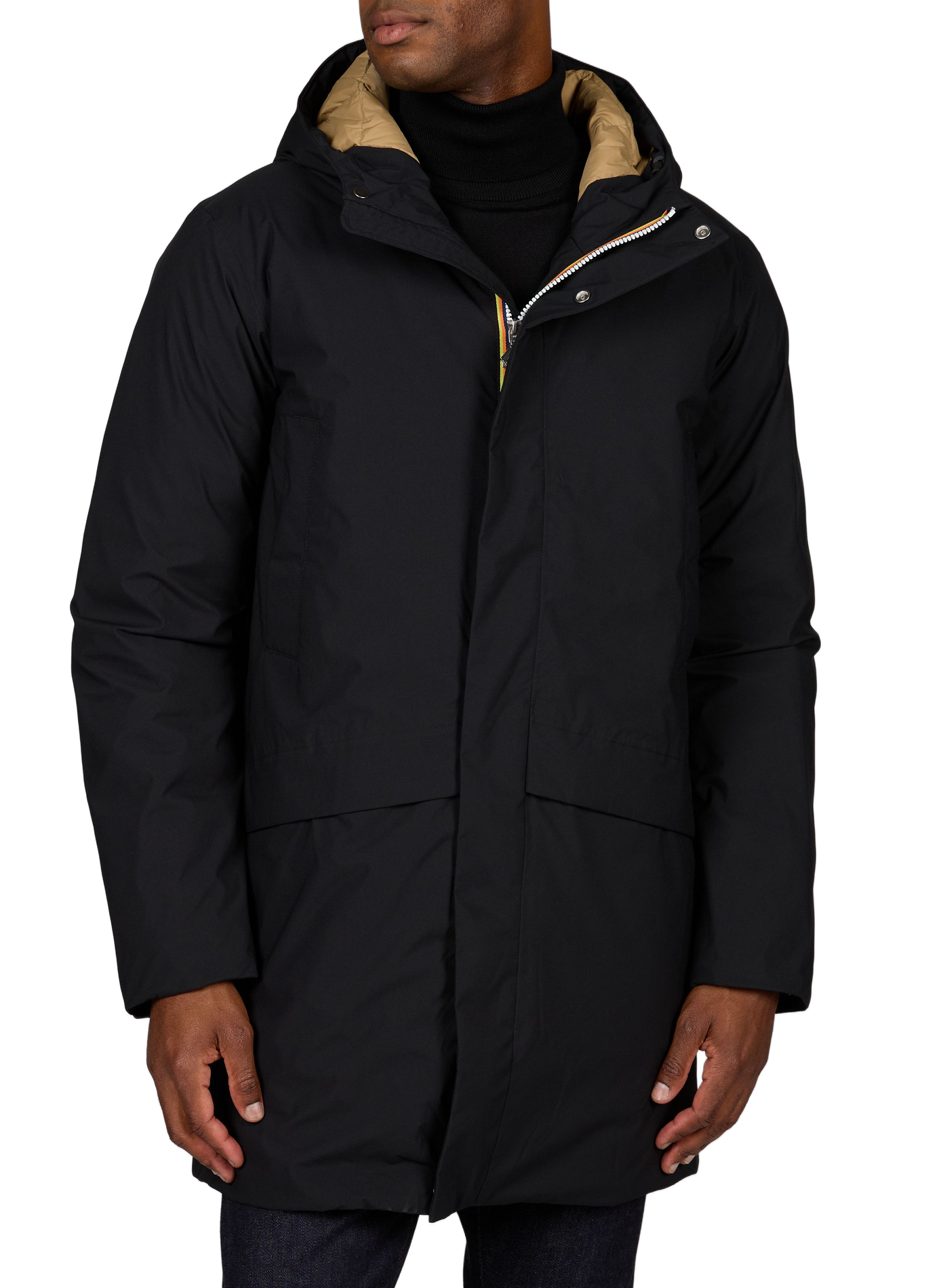 Straight hooded parka K-WAY Black