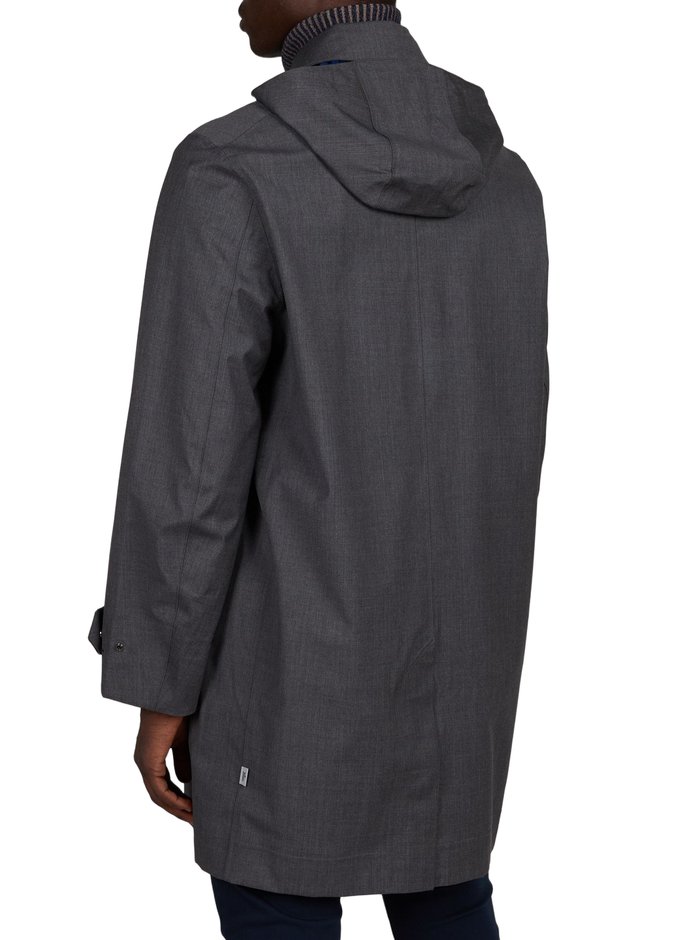 Manteau uni long en laine PAUL SMITH Gris