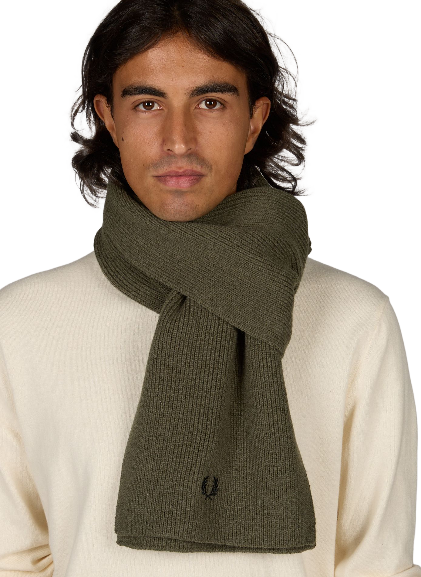 Wool scarf FRED PERRY Green