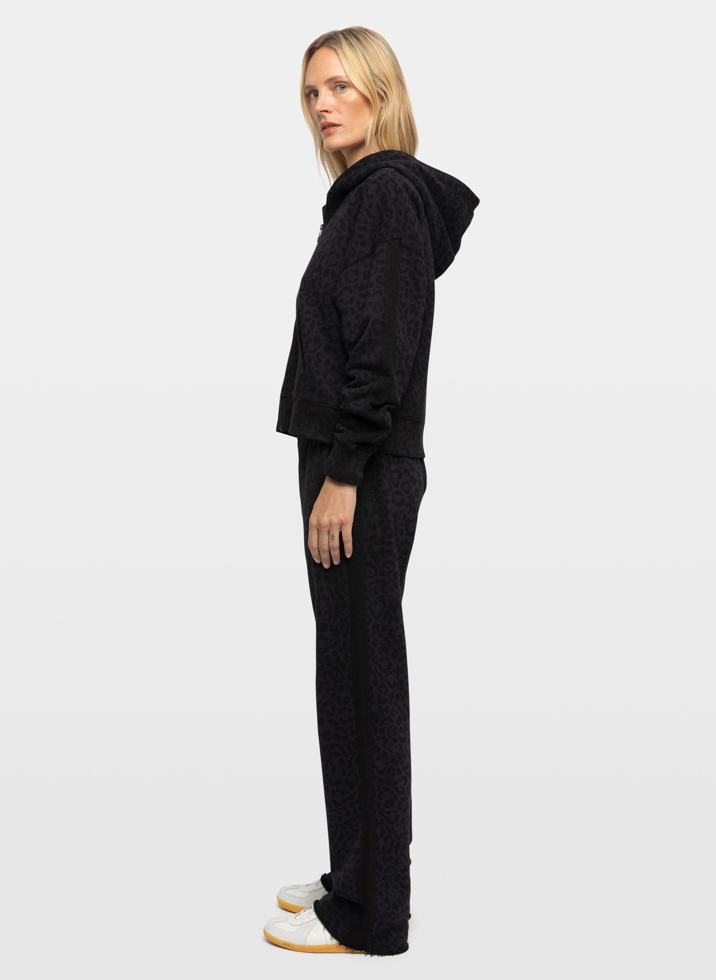 Leopardprint hoodie met rits ZADIG&VOLTAIRE Grijs