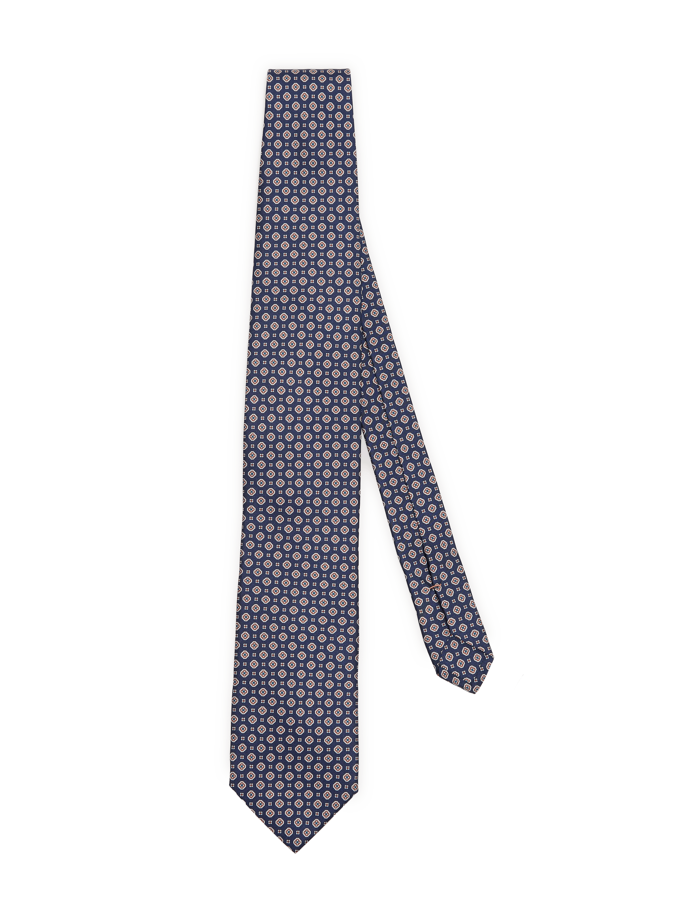 Seidenschlips mit Druck ETON Blau