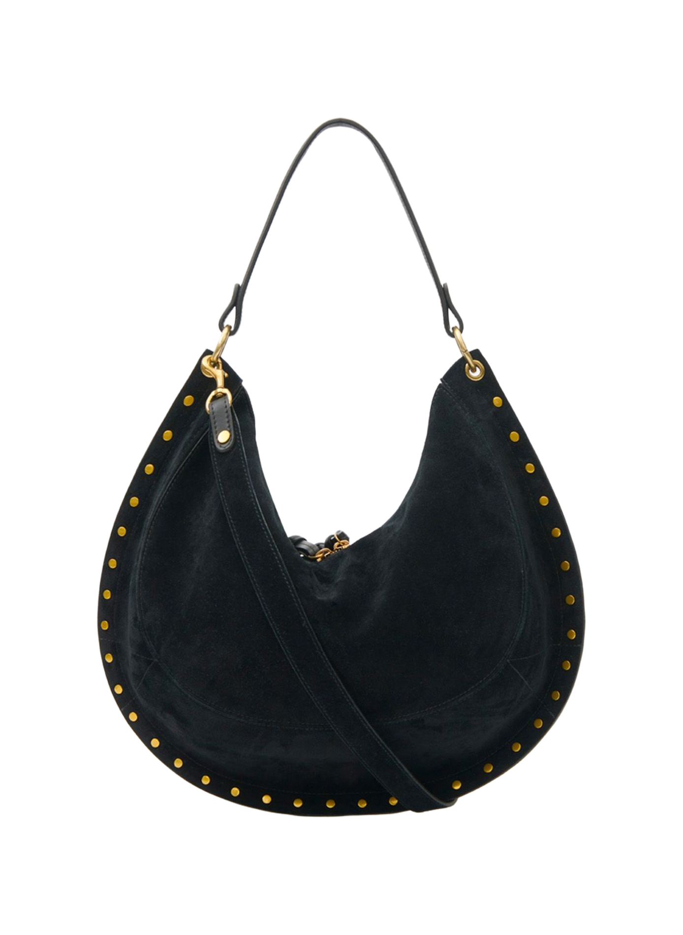 OSKAN SOFT L Tasche aus Veloursleder ISABEL MARANT Schwarz