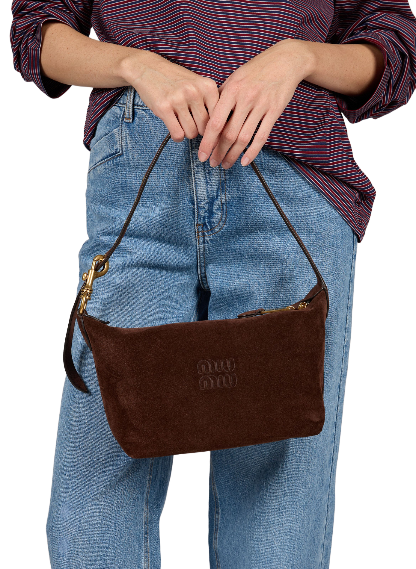 Spirit-tas van suèdeleer MIU MIU Bruin